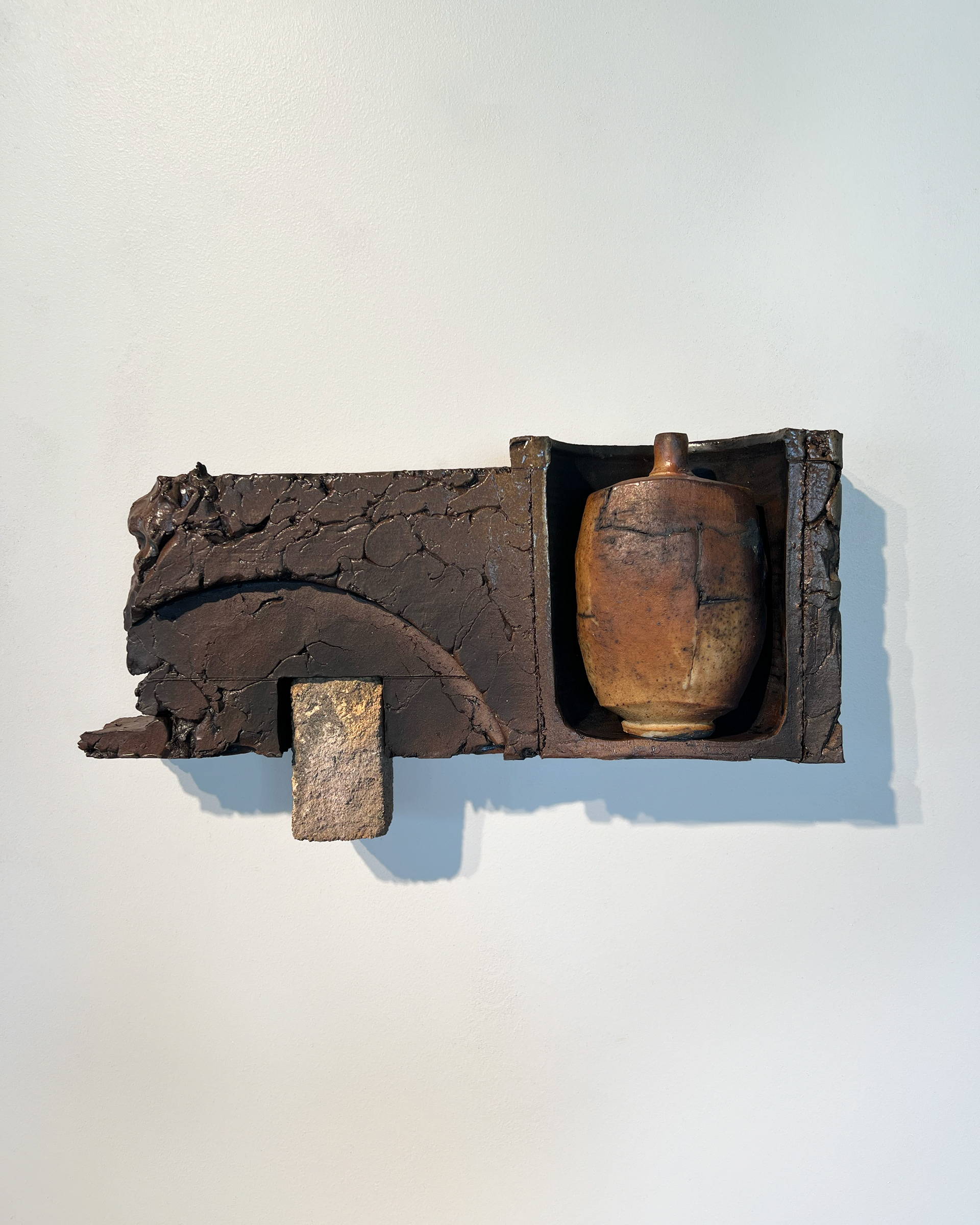 Wall Bottle Assemblage 10, 19.5"L X 9.5"H X 4.5"W, 2026, Stoneware