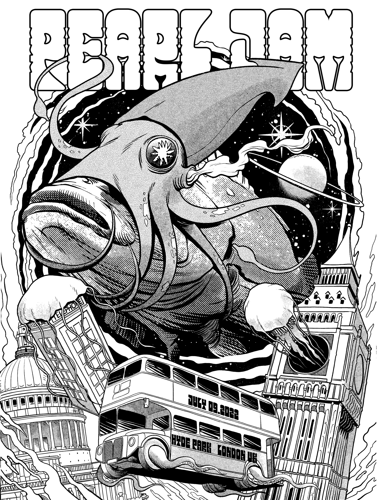 Pedro Correa Illustrator - Pearl Jam London