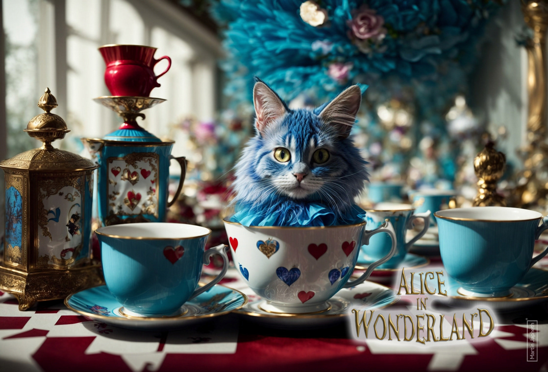 The cat appears in the strangest of places!