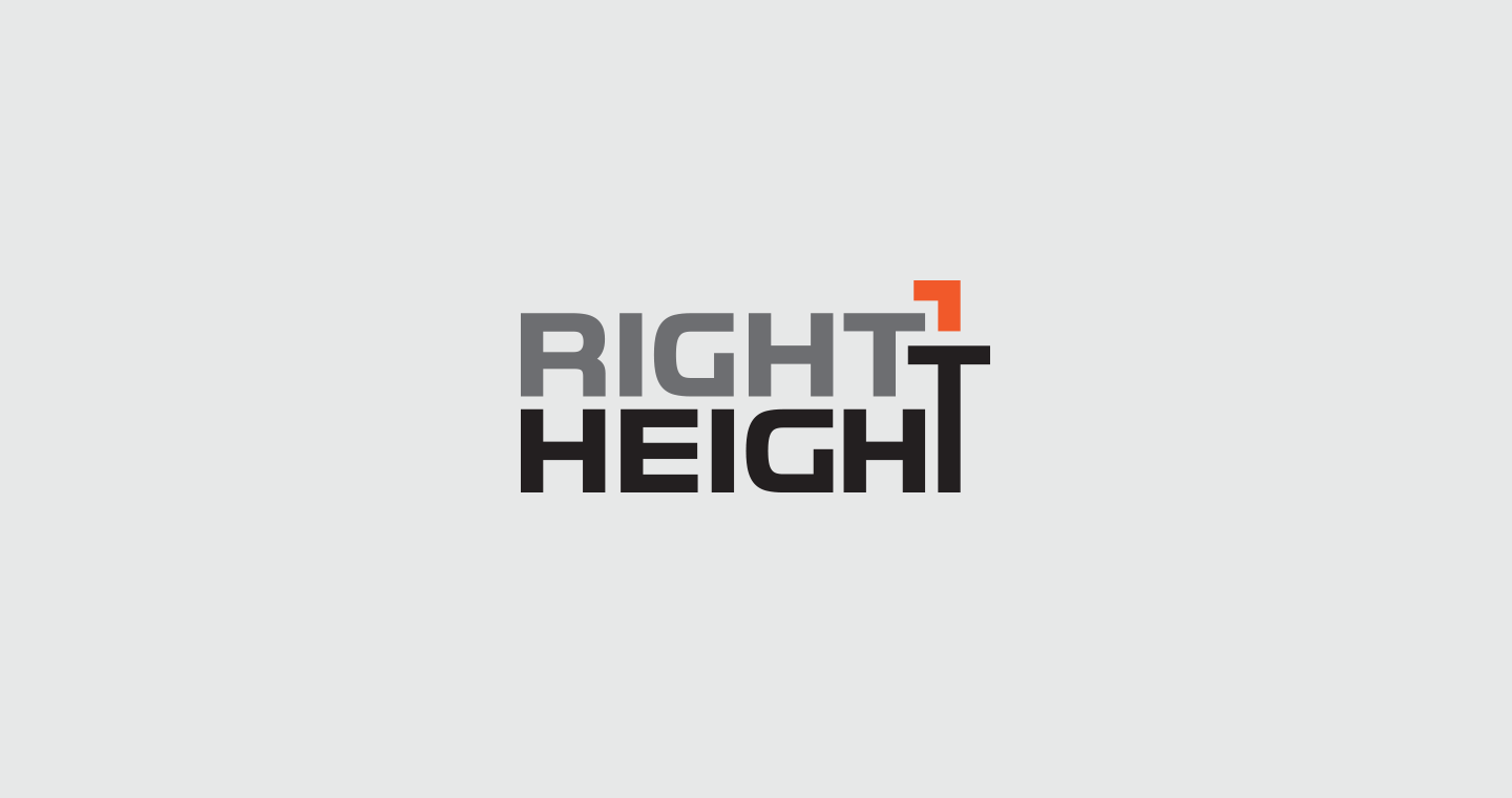 Logo design for the Right Height standing desk brand.