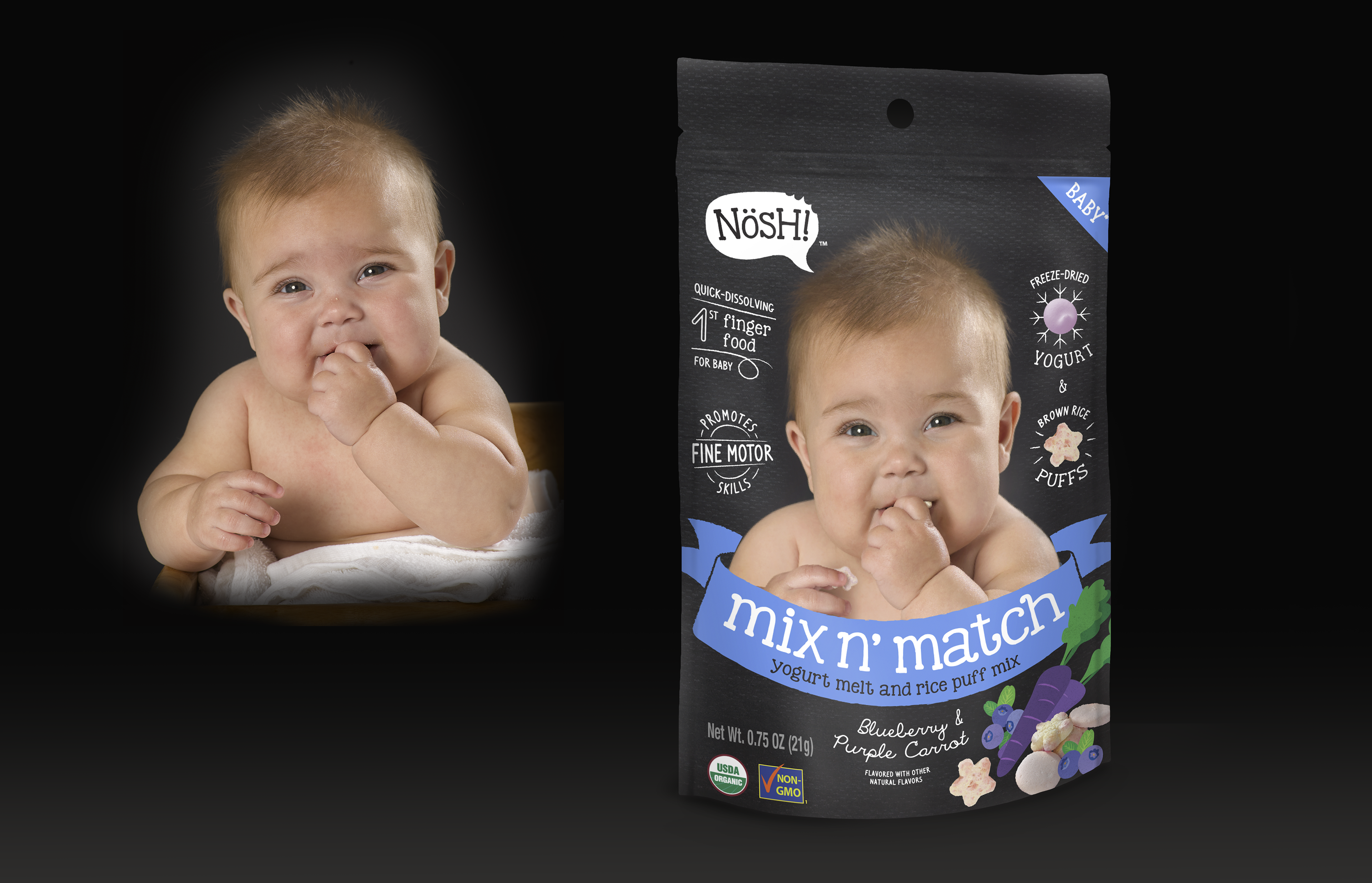 Lifestyle retouching and brand segmentation for food brand packaging.