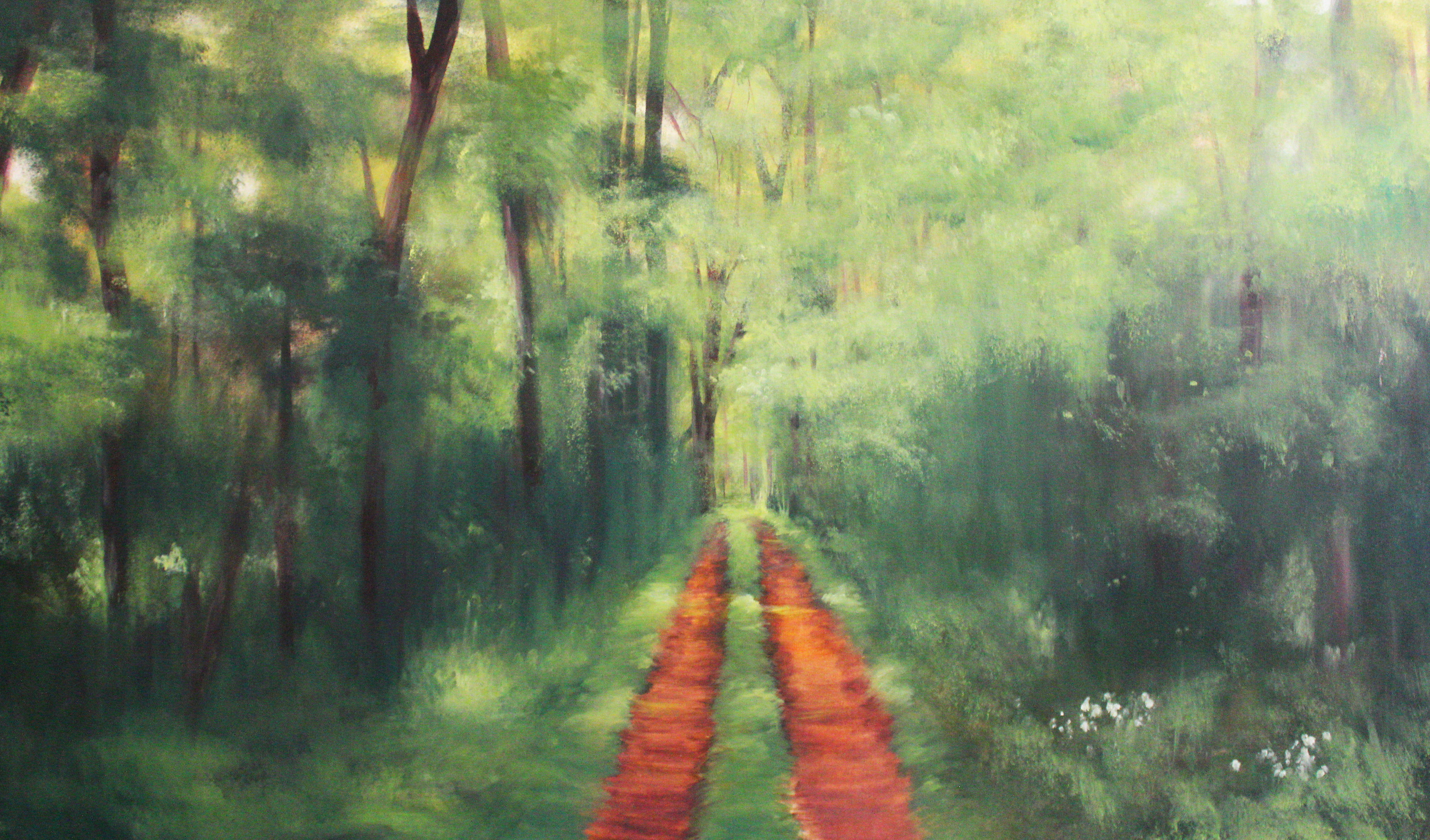 "Memoryscape", 72 x 36 in., oil on canvas. 