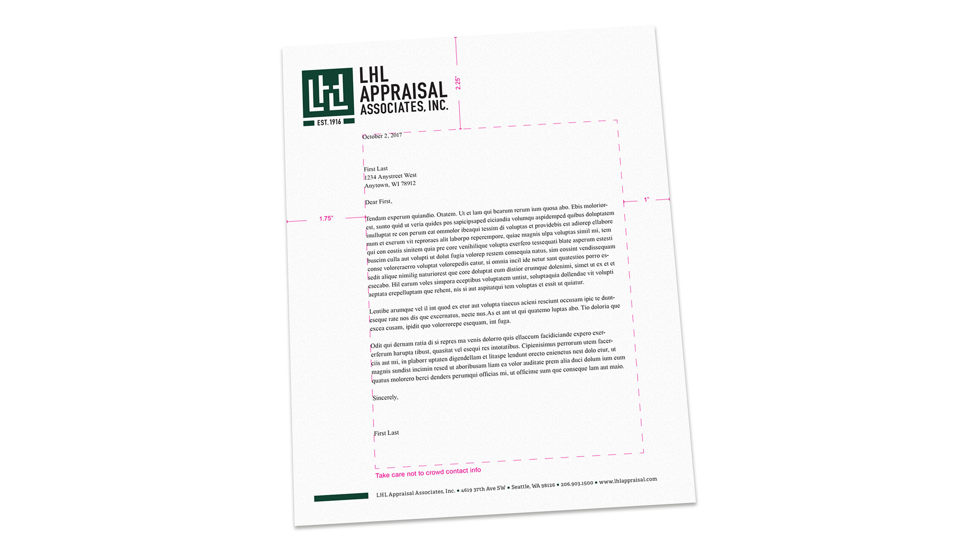 LHL digital stationery template