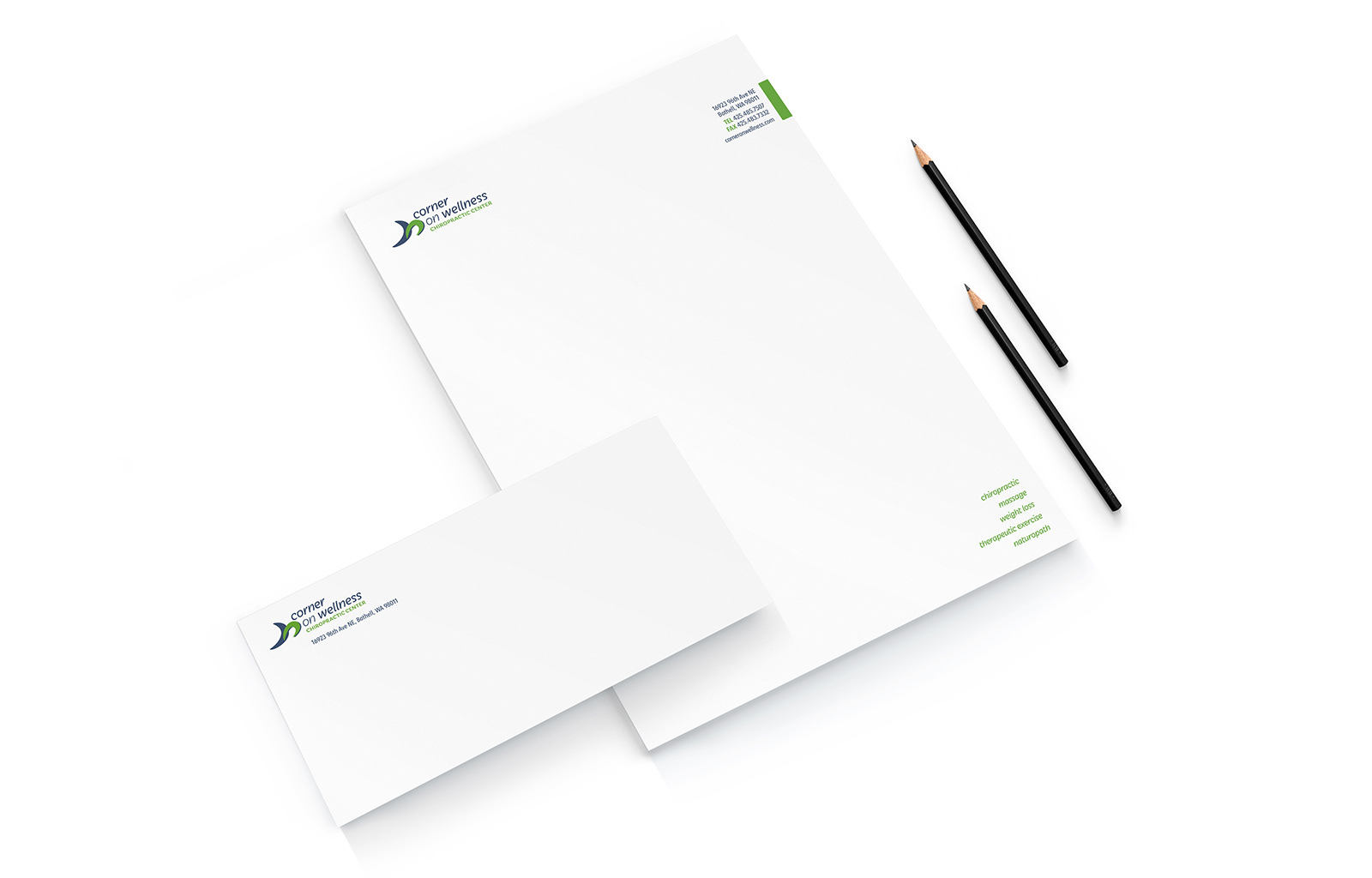 Corner on Wellness stationery