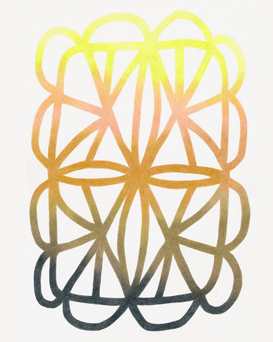 Cholla sunrise_01, 2025 Colored pencil on archival paper 29.7cm x 42cm