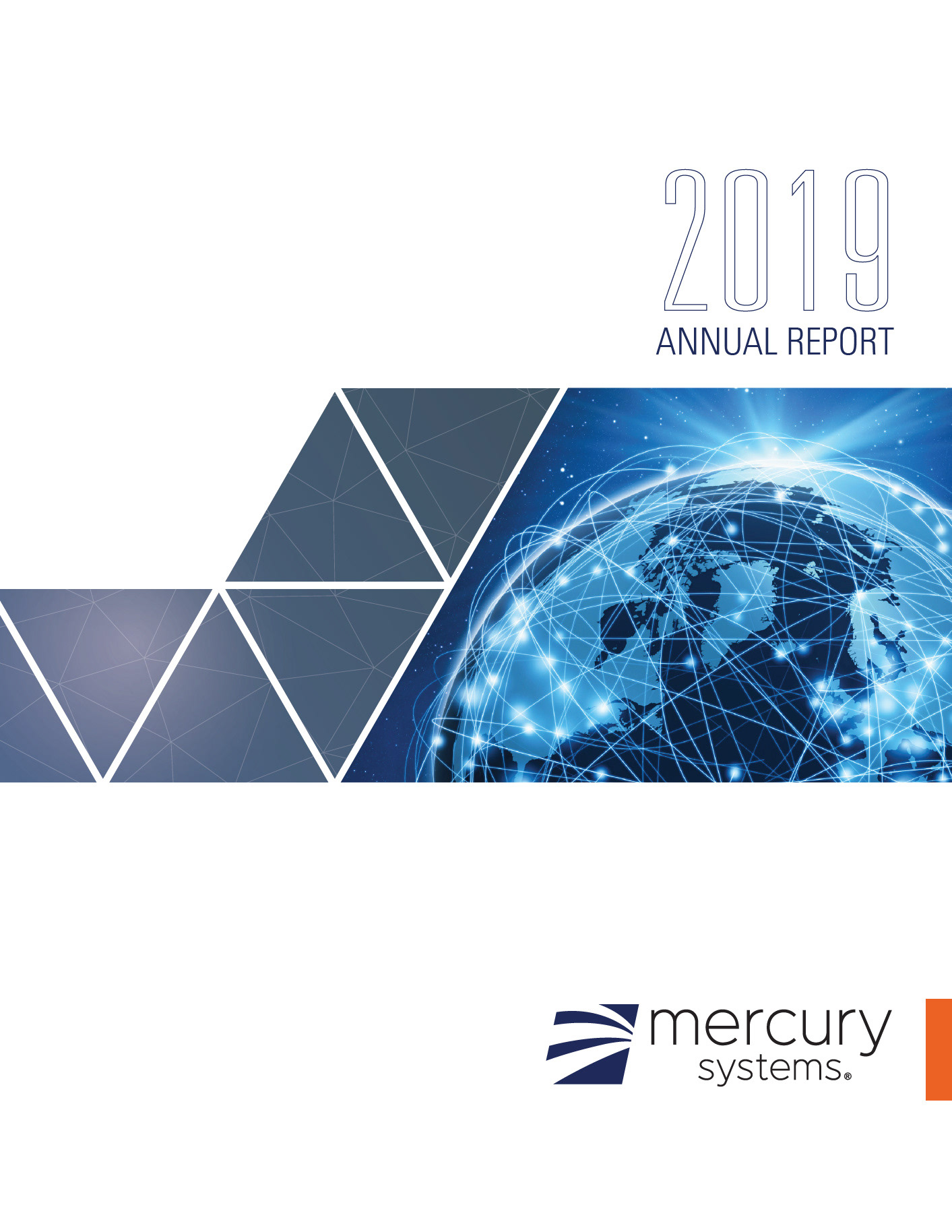 Annual report cover for leading provider of mission-critical technologies