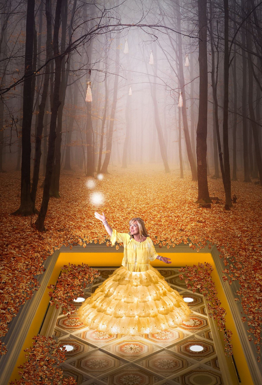 Photo composting project that I did while attending the 2017 Adobe MAX. During the session we were tasked with photographing object, people, surroundings and stock images. Then we needed to photo composite these into an original piece of art. The women's dress is actually a light fixture in the ceiling that I inverted to create this.