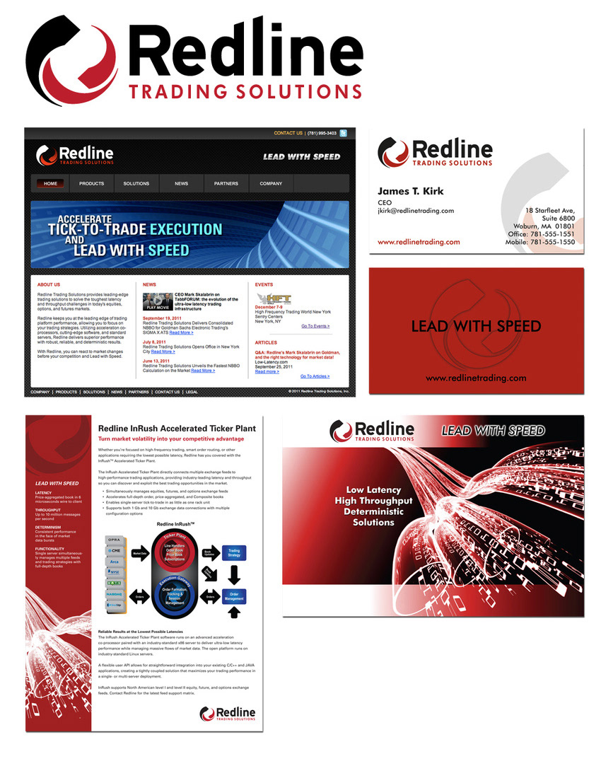 Redline trading solutions branding examples