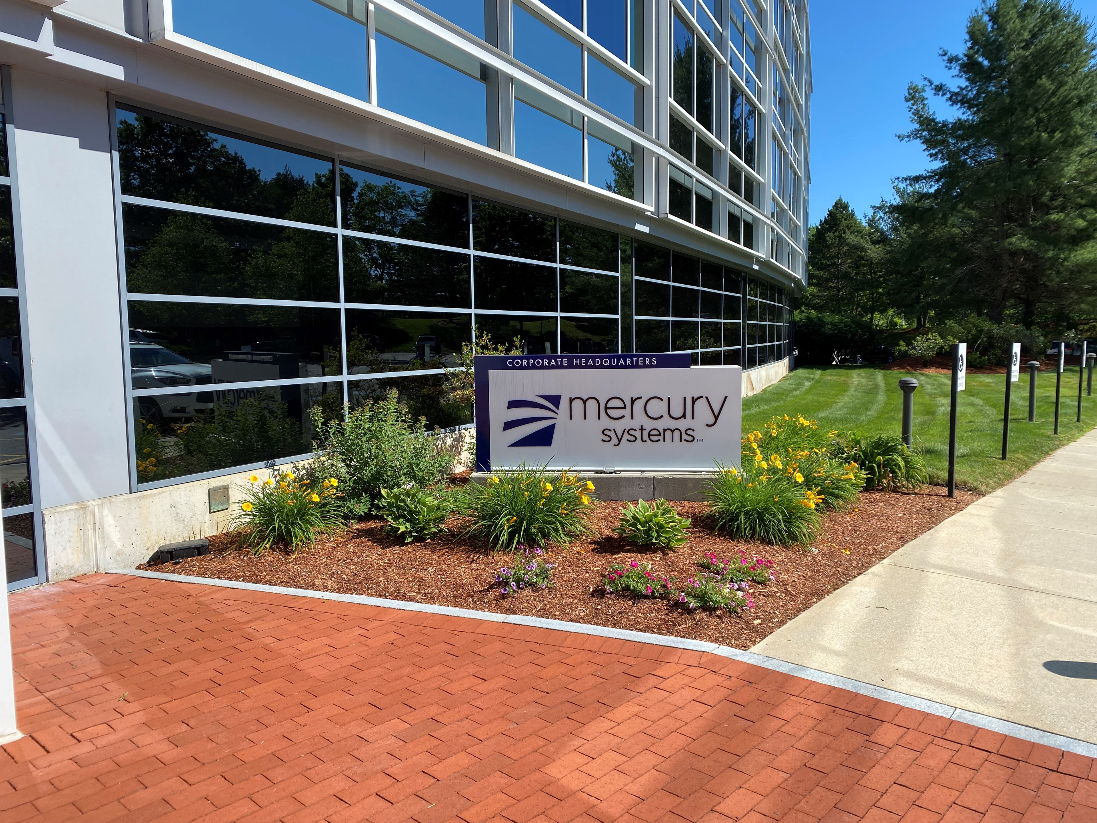 Logo design installed at entrance to Corporate HQ for leading provider of mission-critical technologies
