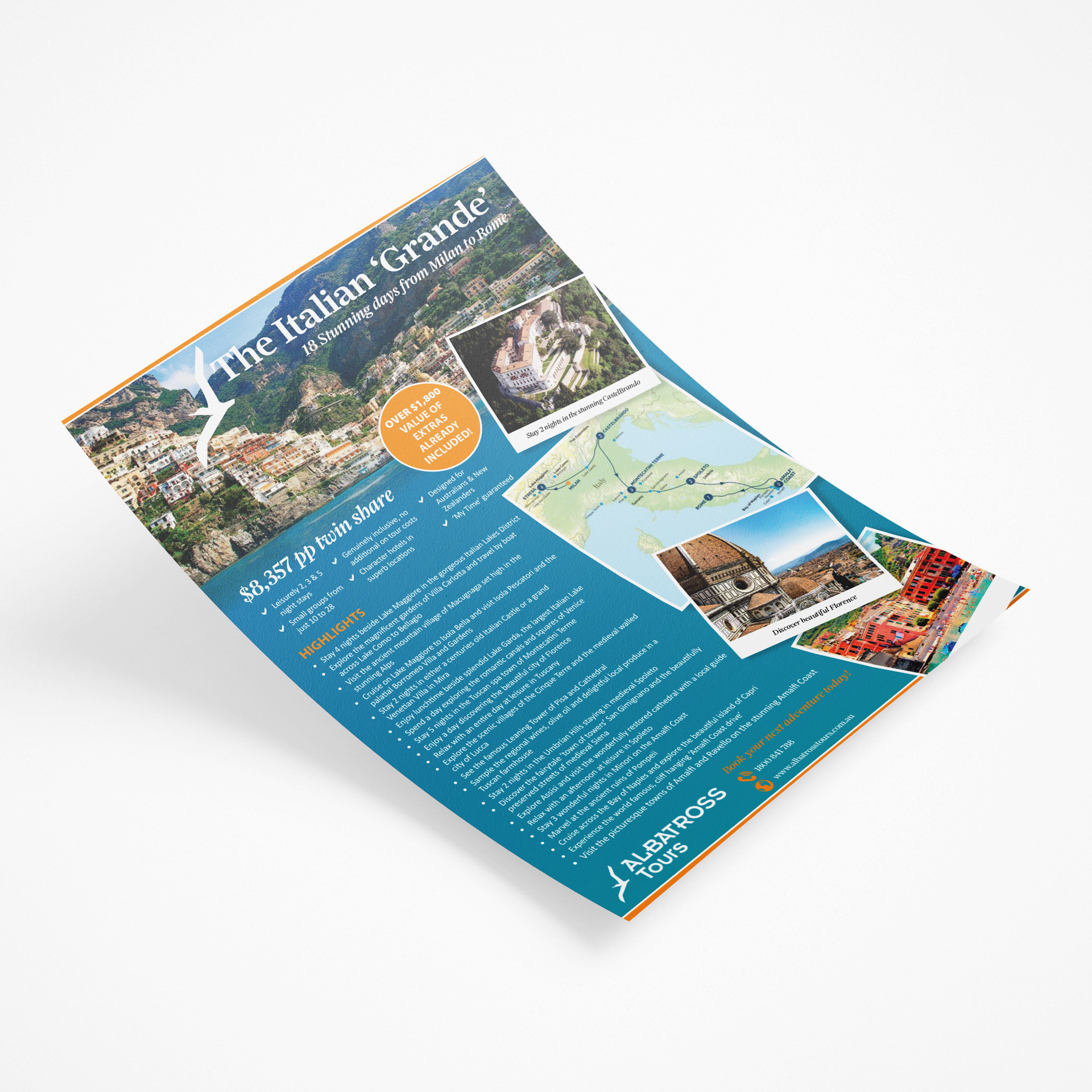 Tour Flyer Design for Albatross Tours, InDesign