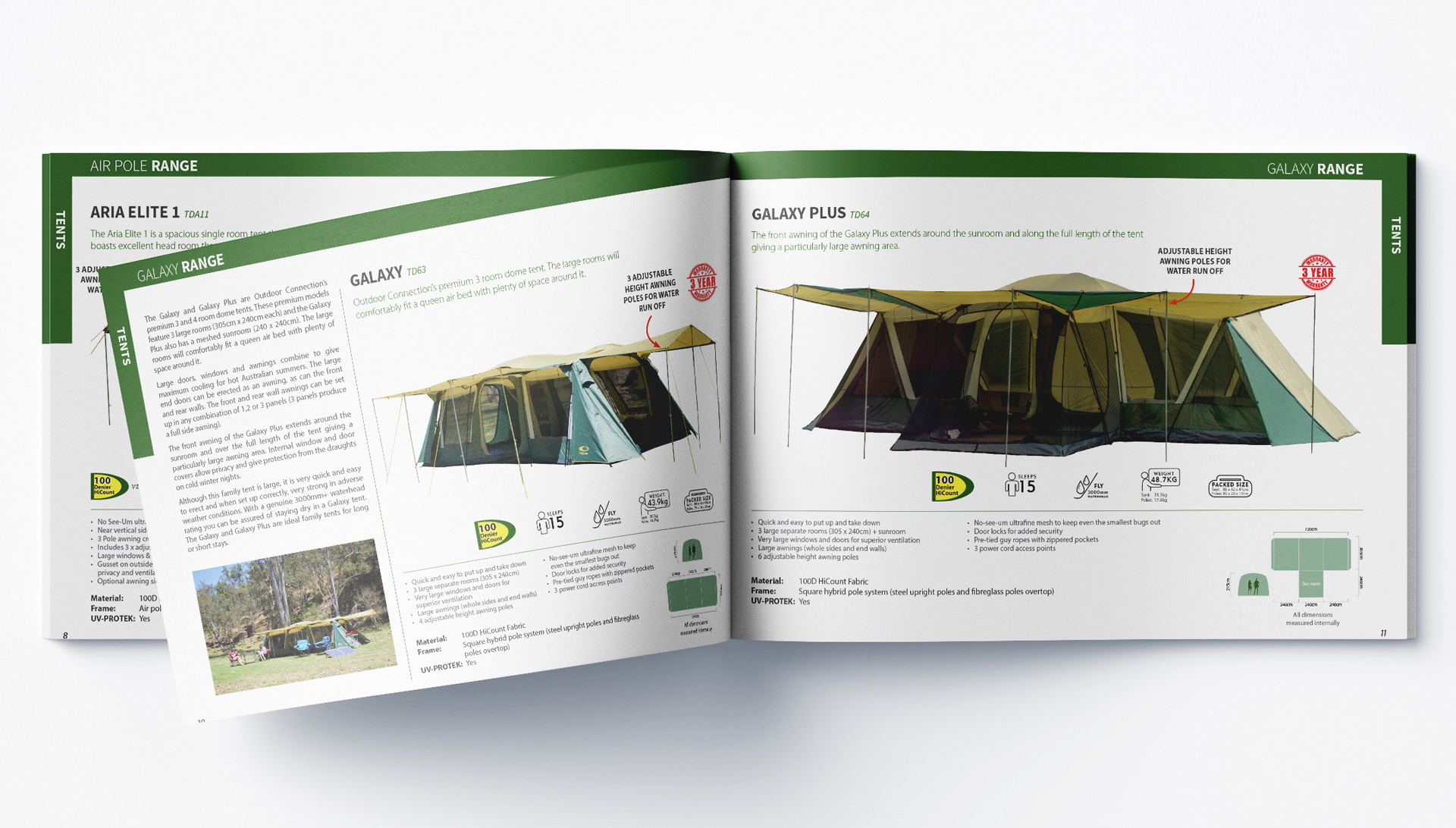 Outdoor Connection Product Catalogue Redesign - InDesign, Photoshop, Illustrator, Photography