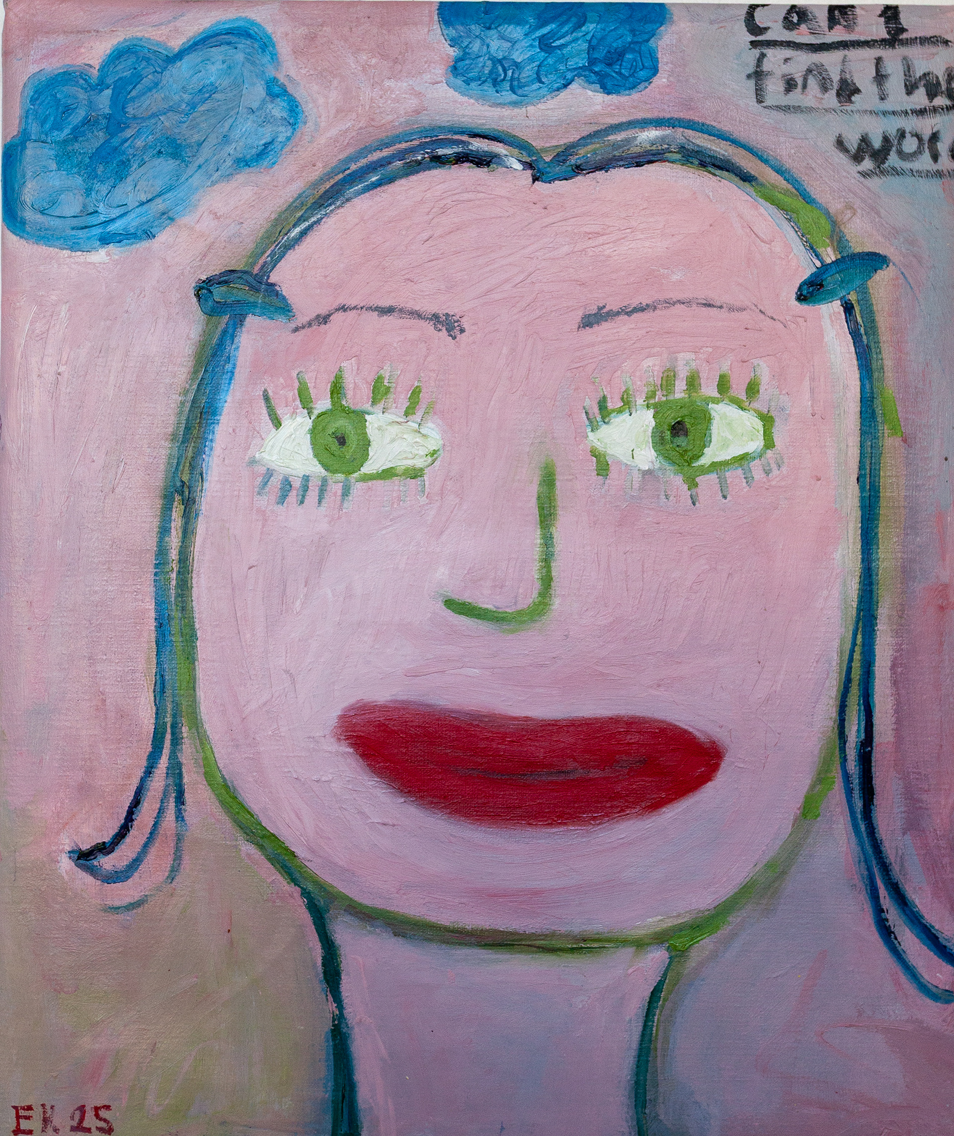 Can't Find the Words (2025) oil on canvas, 39x43 cm