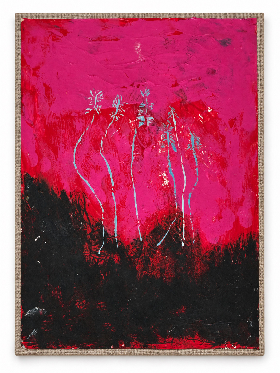 Elin Karlsson, Lake in Spring, oil and acrylic on paper mounted on canvas, 22x29cm