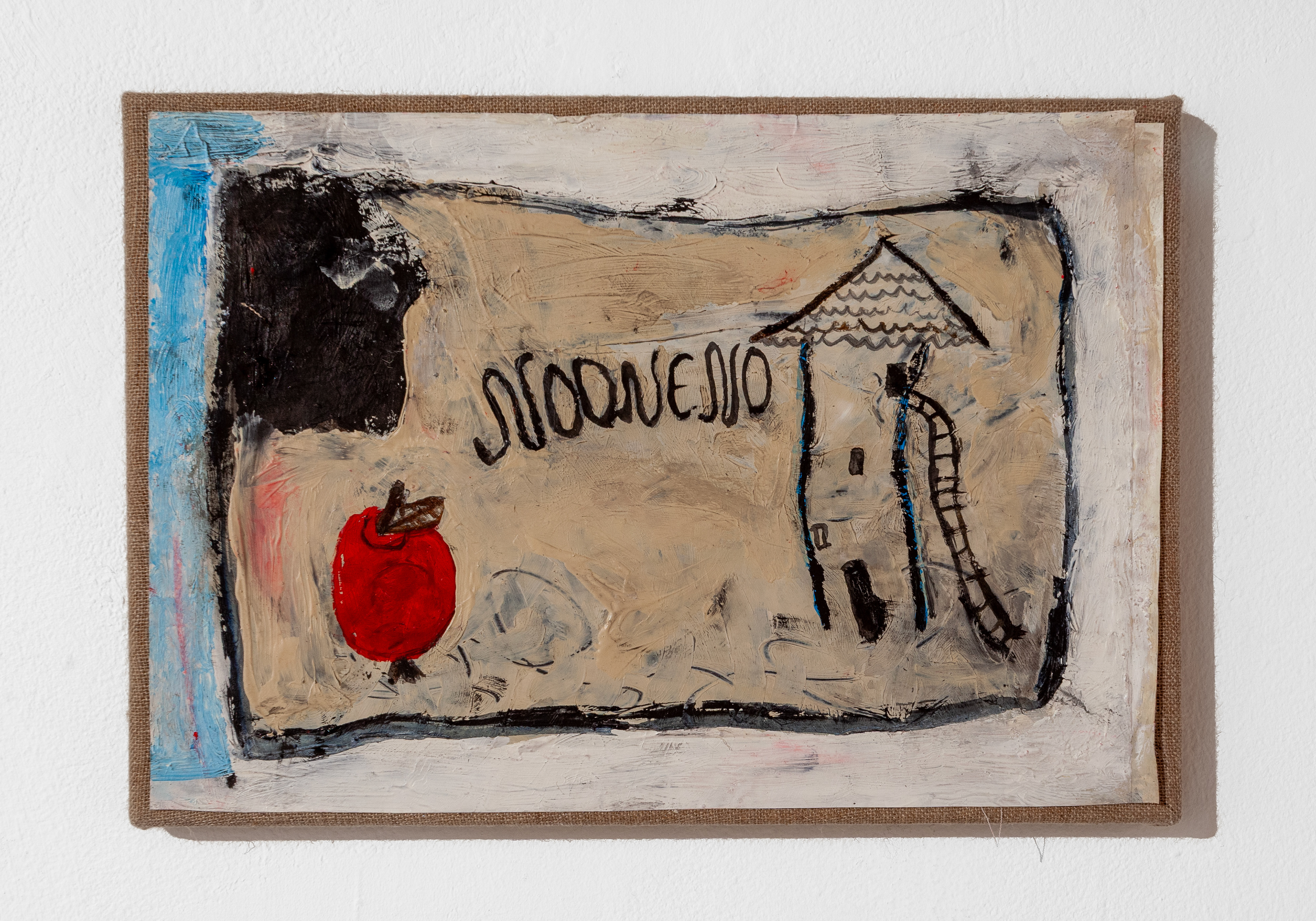 No One No, oil and acrylic on paper, mounted on canvas, 2025 (1750 SEK)