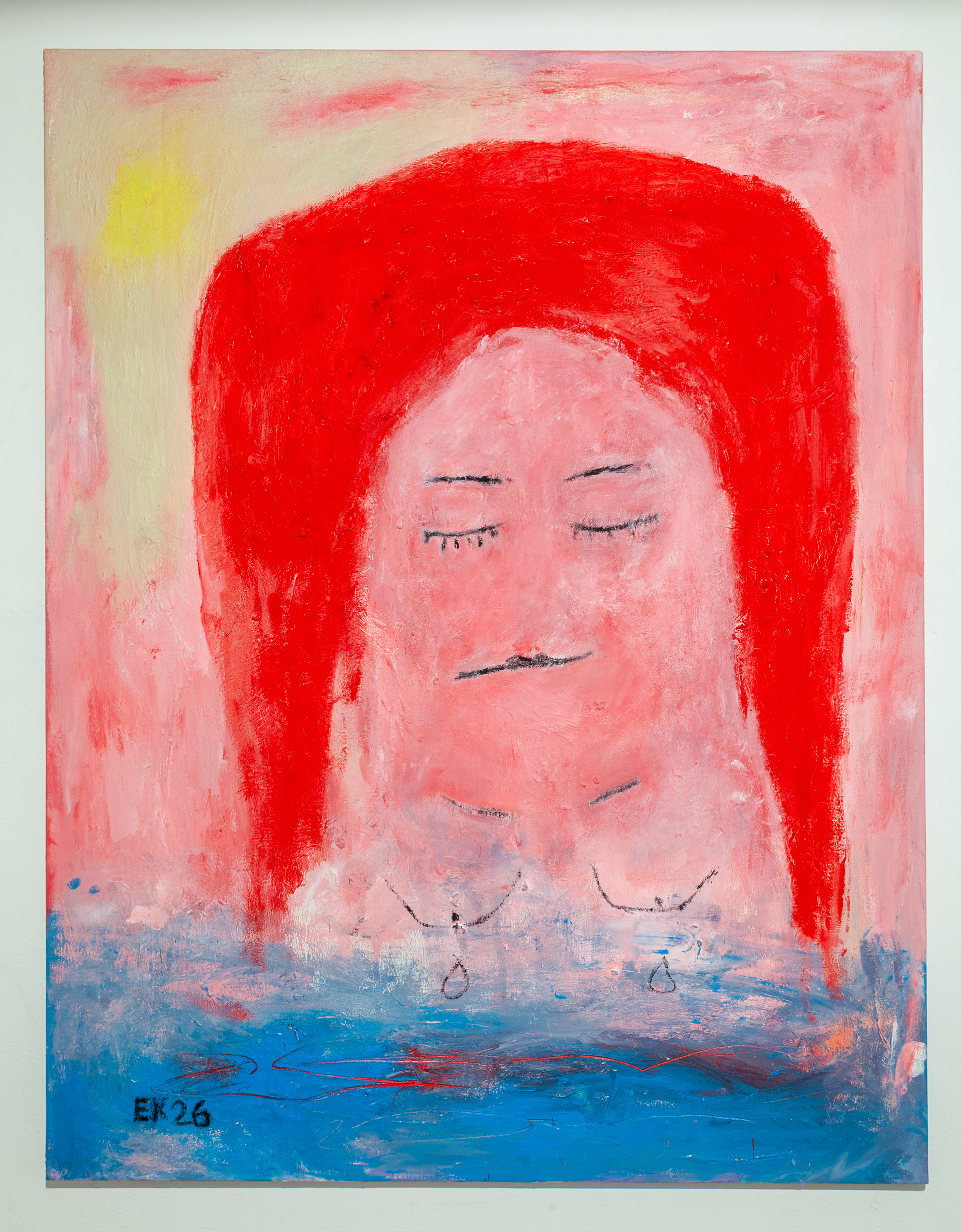 Selfportrait with Red Hair, oil and acrylic on canvas, 2026 (4100 SEK) 