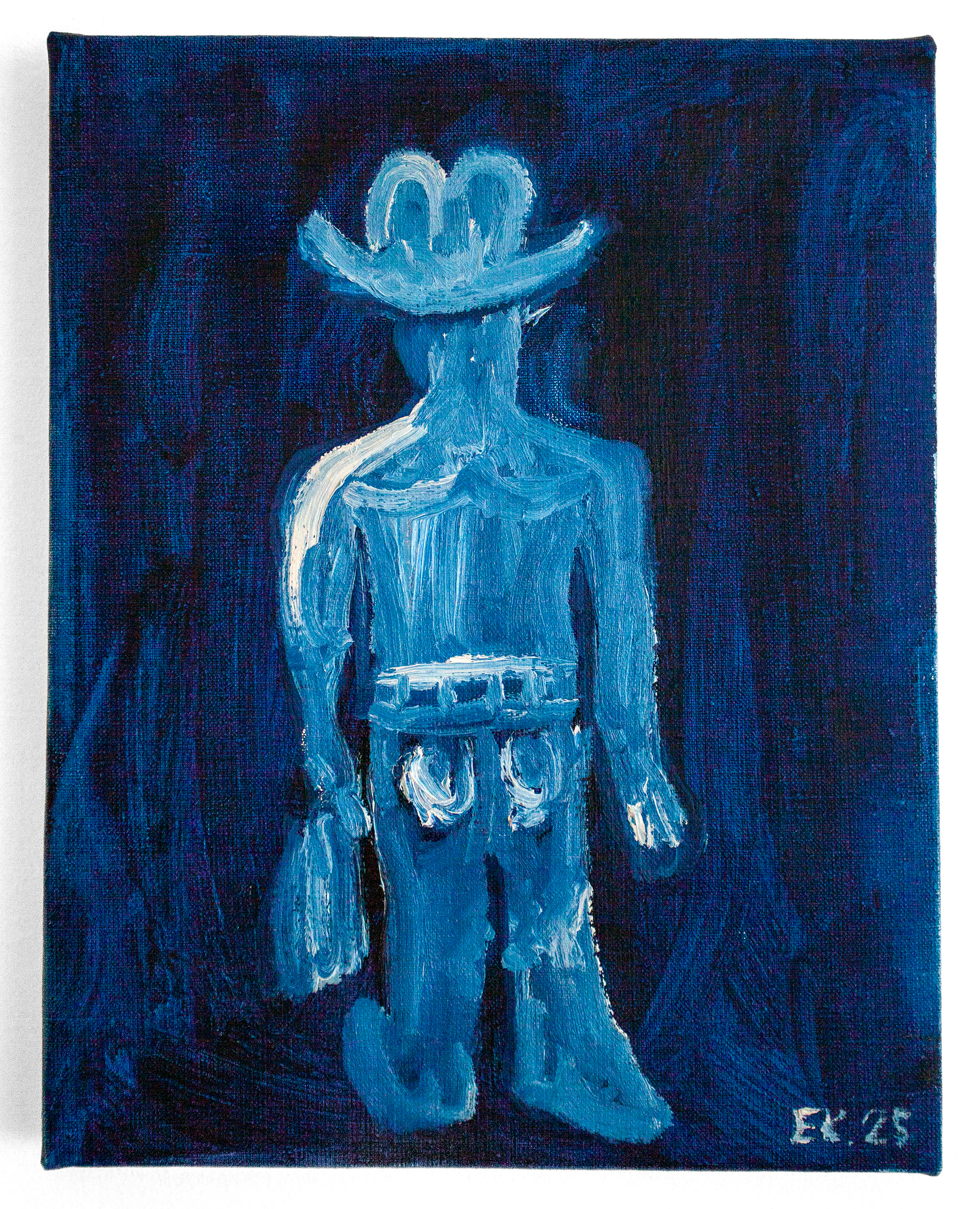 Cowboy in the Night (2025), oil on linen, 45x32cm