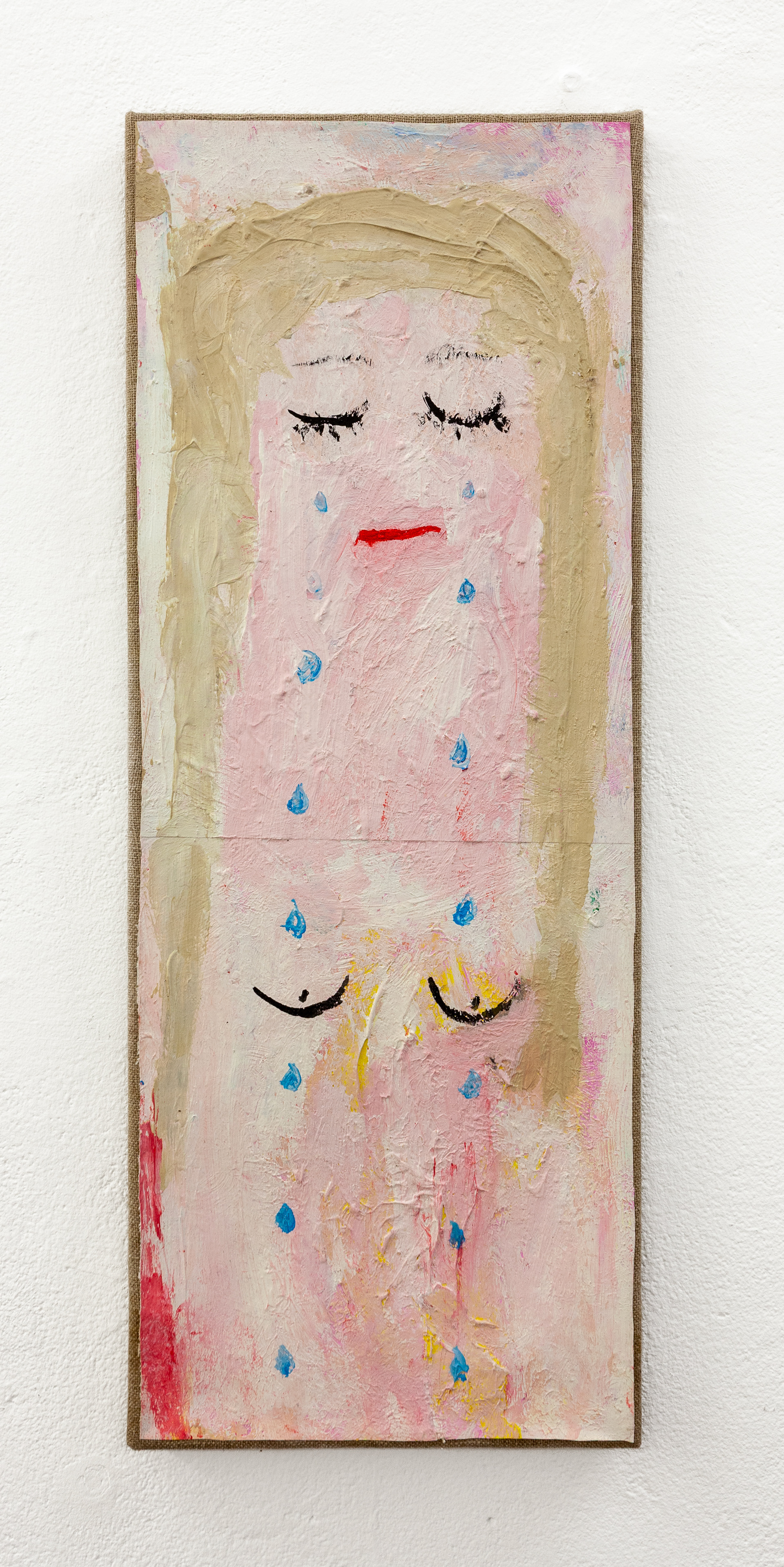 Milk II, oil and acrylic on paper, mounted on canvas, 2025