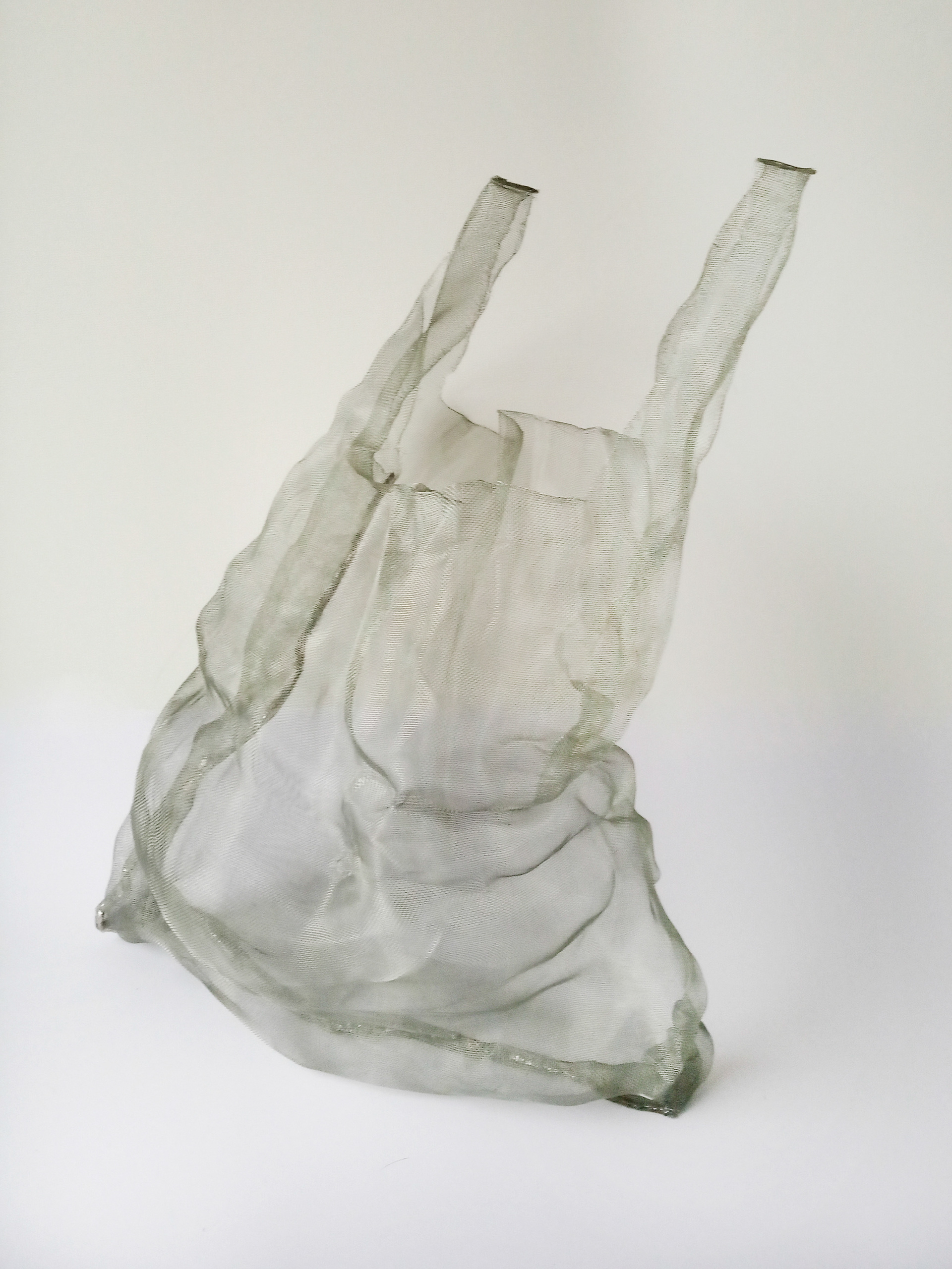 II - from ecce homo seires; steel net; 52 x 38 x 21 cm
