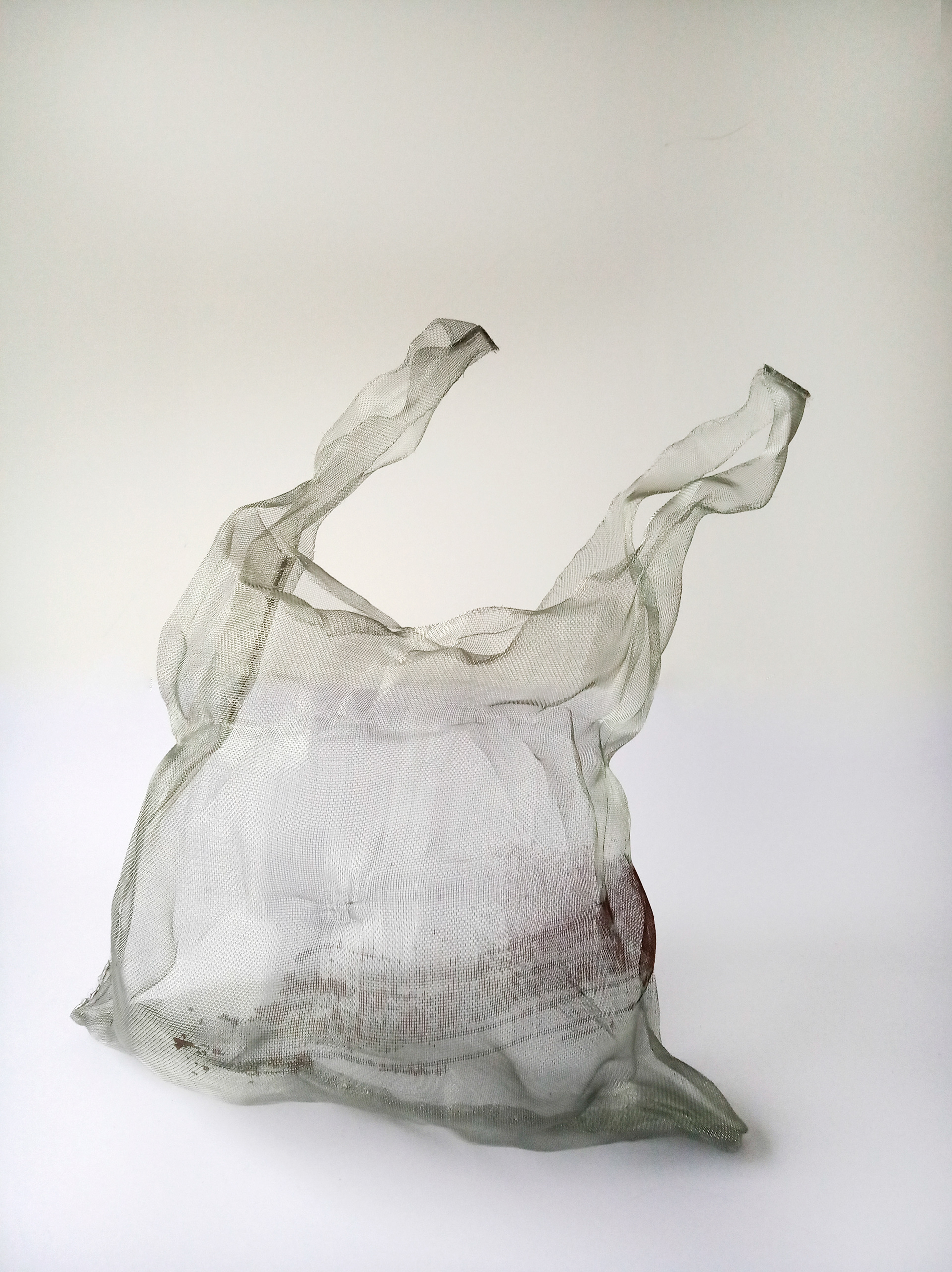 II - from ecce homo seires; steel net; 44 x 35 x 20 cm; 2021