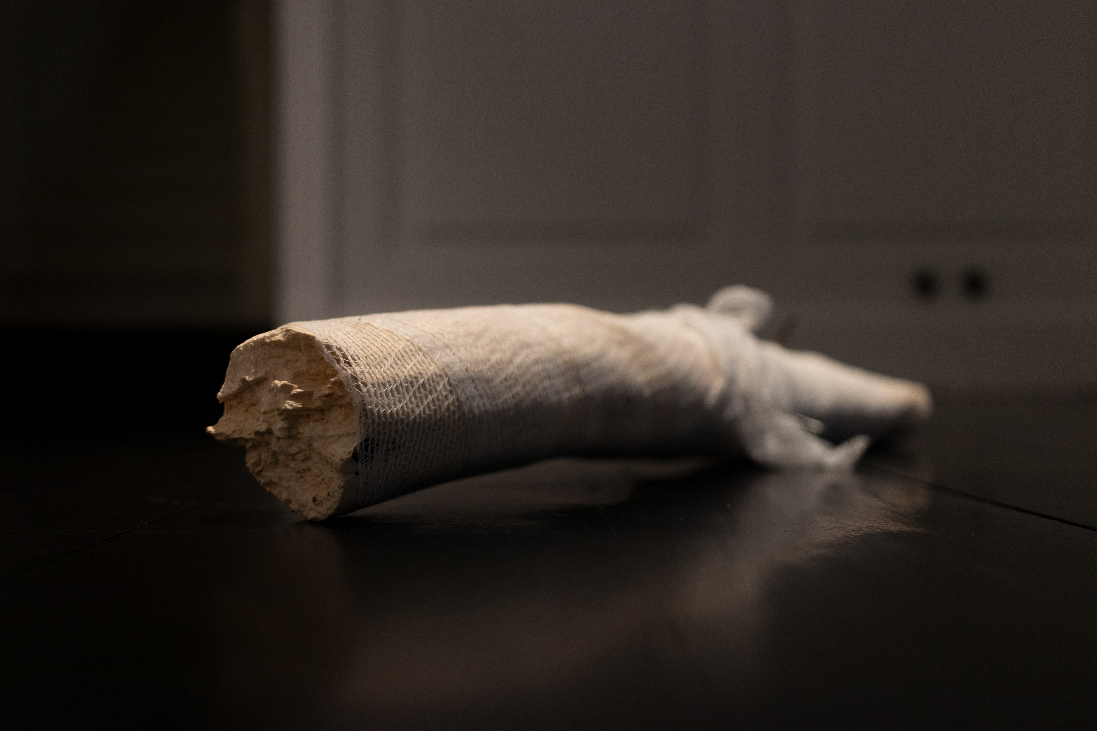 Rose - wood, nails, bandage 48x10x8cm, 2024