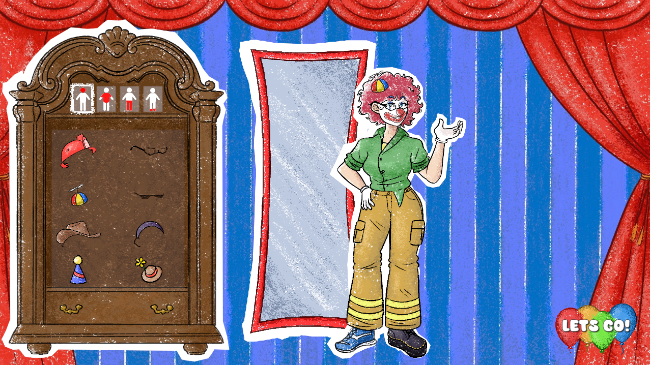 Multiple categories of clothes each with their own stats to determine dialogue options