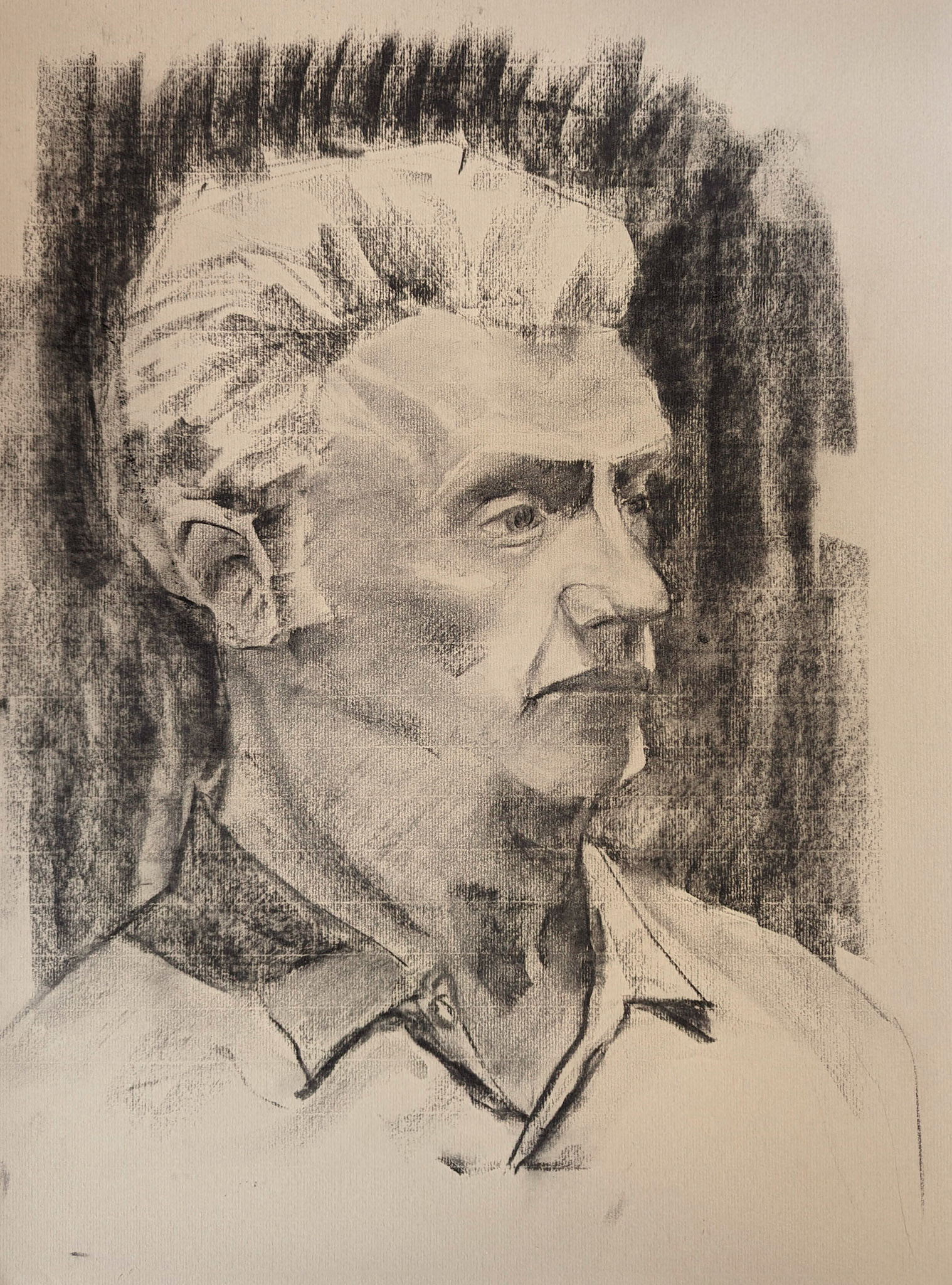 Charcoal on Charcoal Paper / 18" x 24"