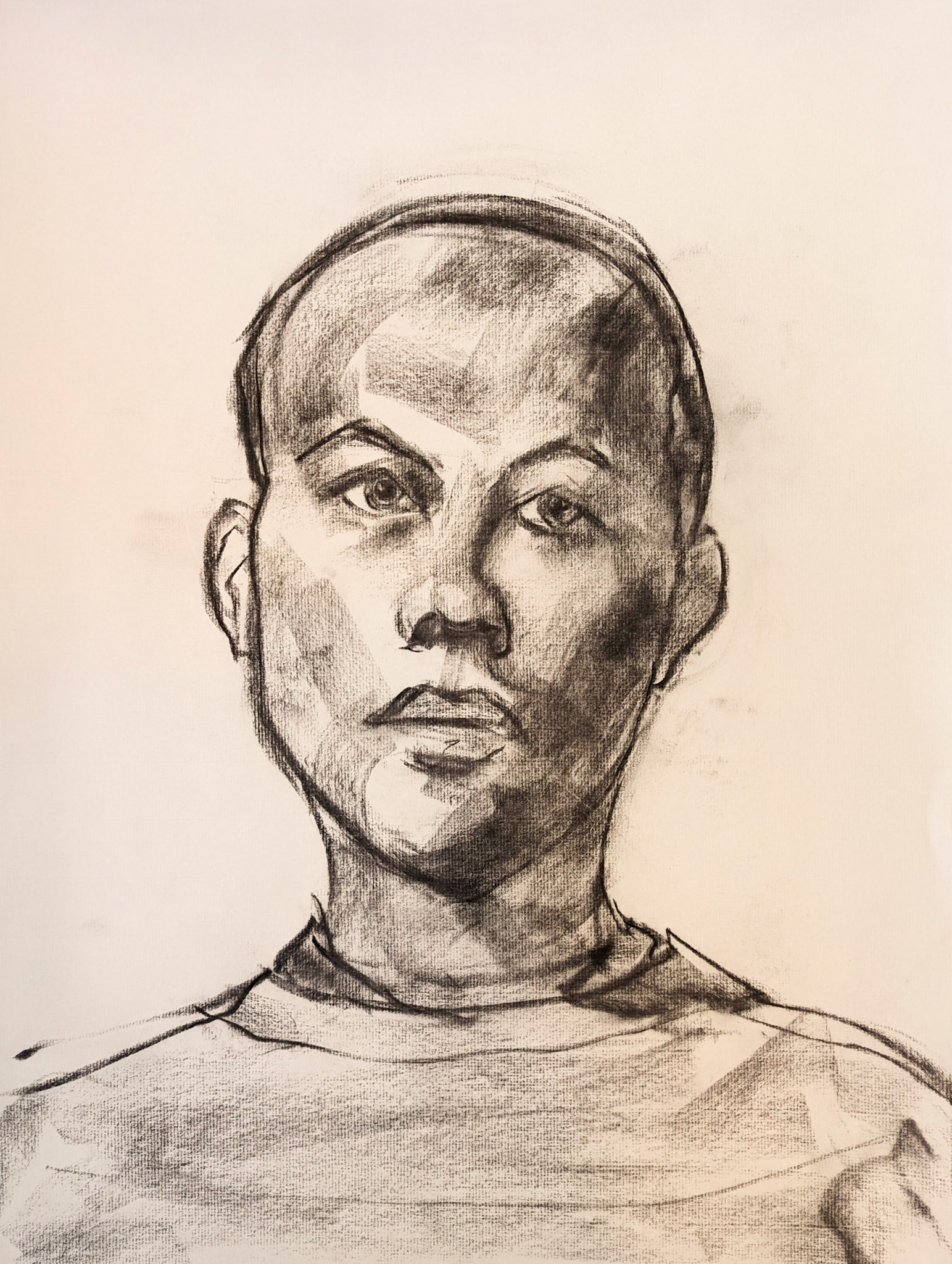 Charcoal on Charcoal Paper / 18" x 24"