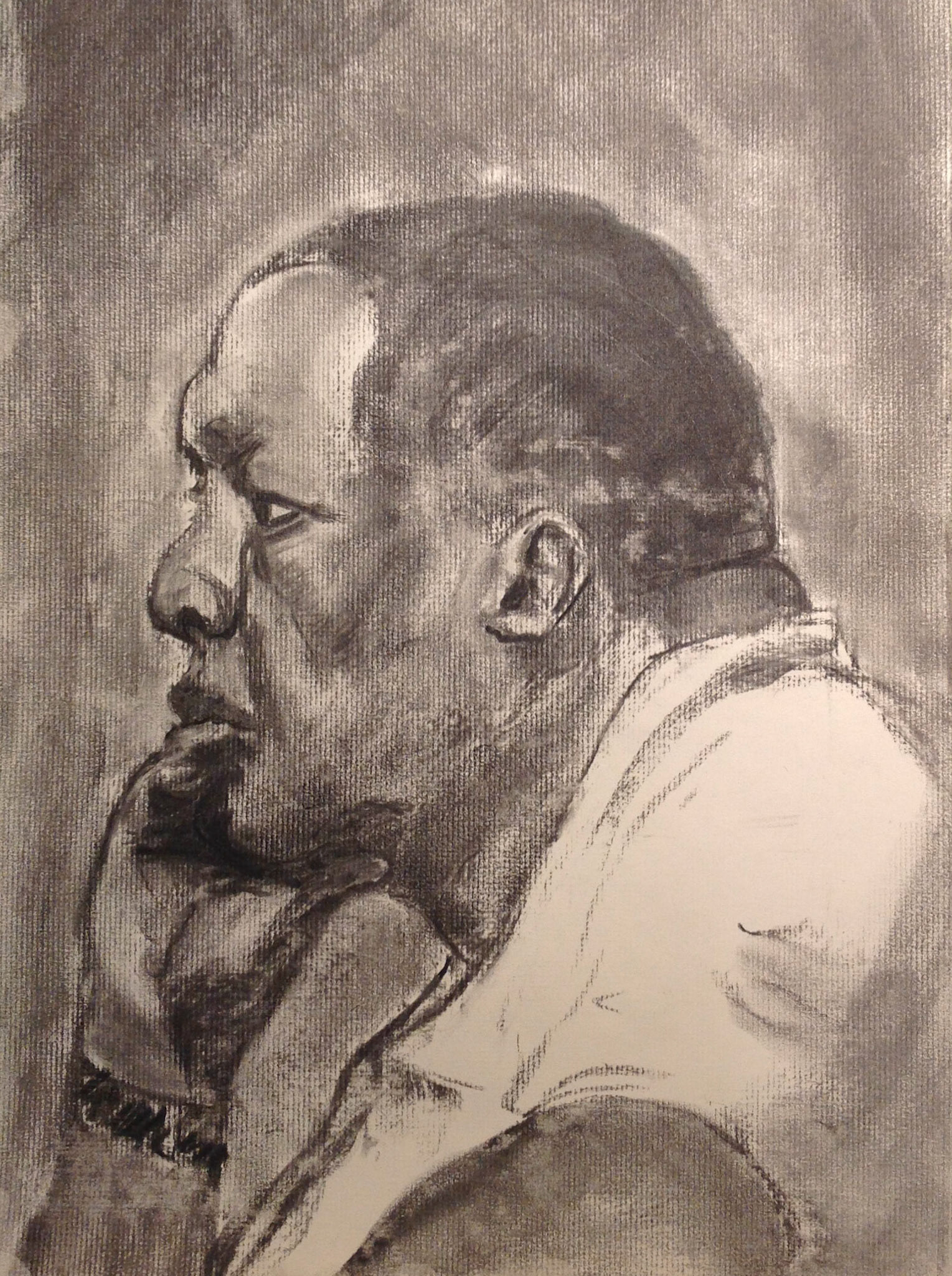 Charcoal on Charcoal Paper / 18" x 24"