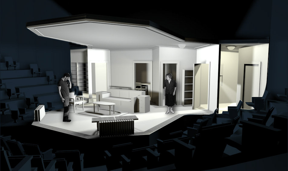 '4,000 Miles' / Associate Scenic Design (for Lauren Helpern) / Cinema 4D White Model