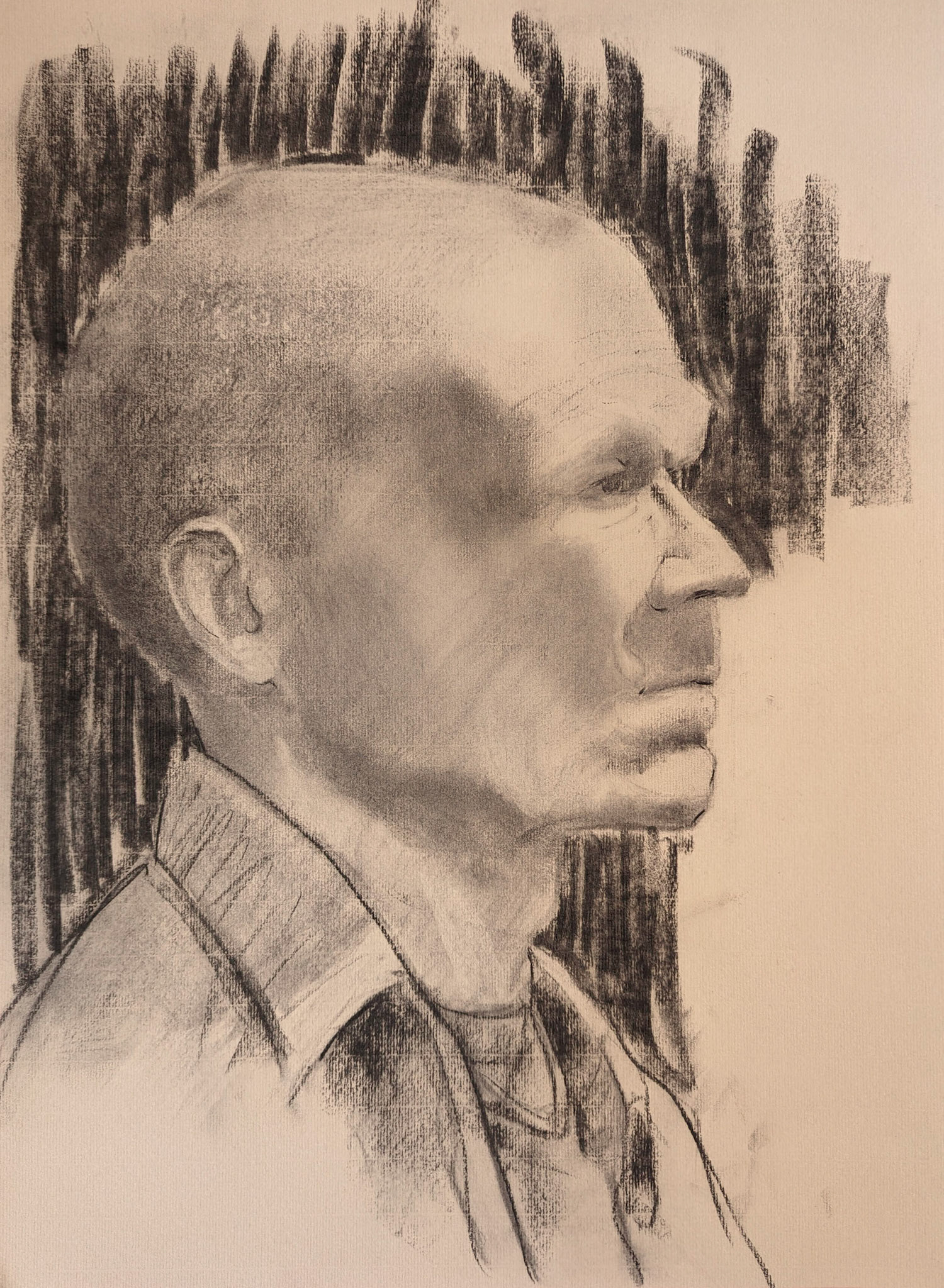 Charcoal on Charcoal Paper / 18" x 24"