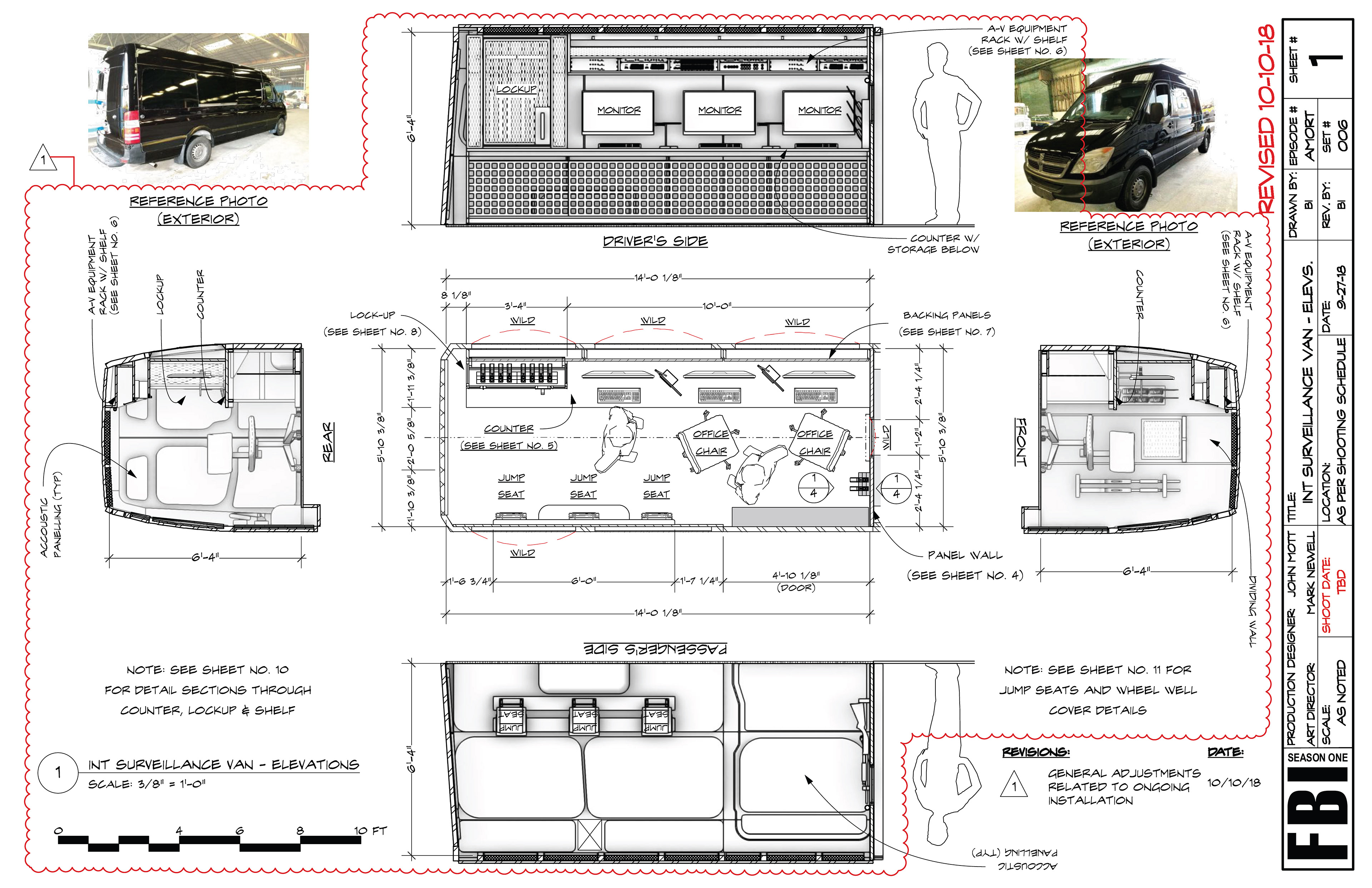 "FBI' (AMORT - Surveillance Van) / CBS / Production Design: John Mott / Art Direction: Mark Newell / Vectorworks