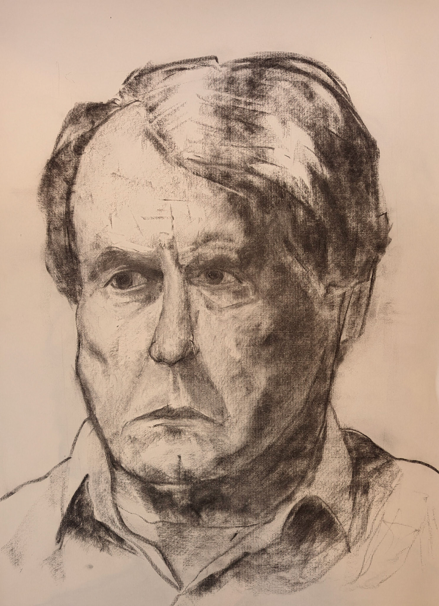 Charcoal on Charcoal Paper / 18" x 24"