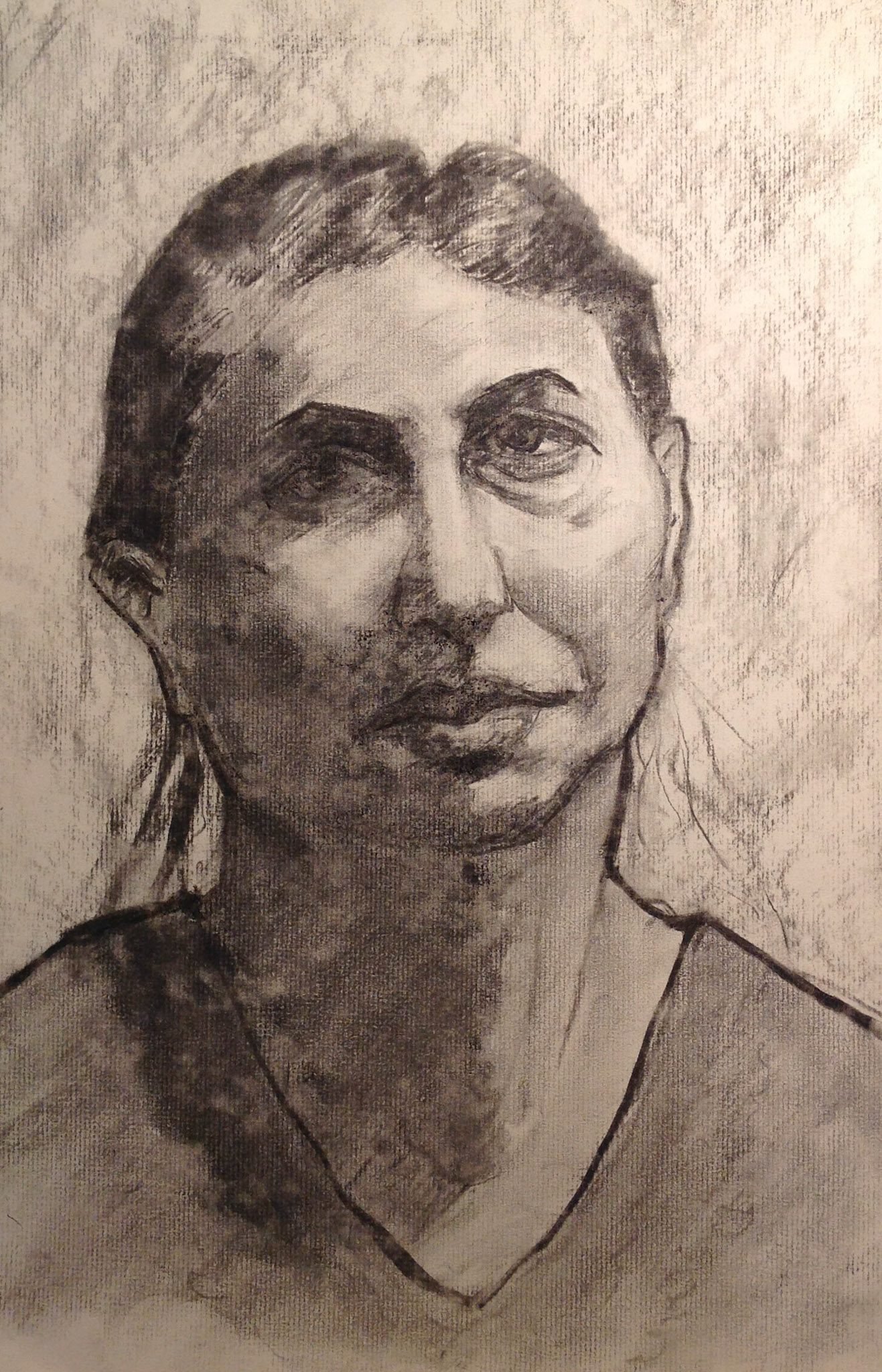 Charcoal on Charcoal Paper / 18" x 24"