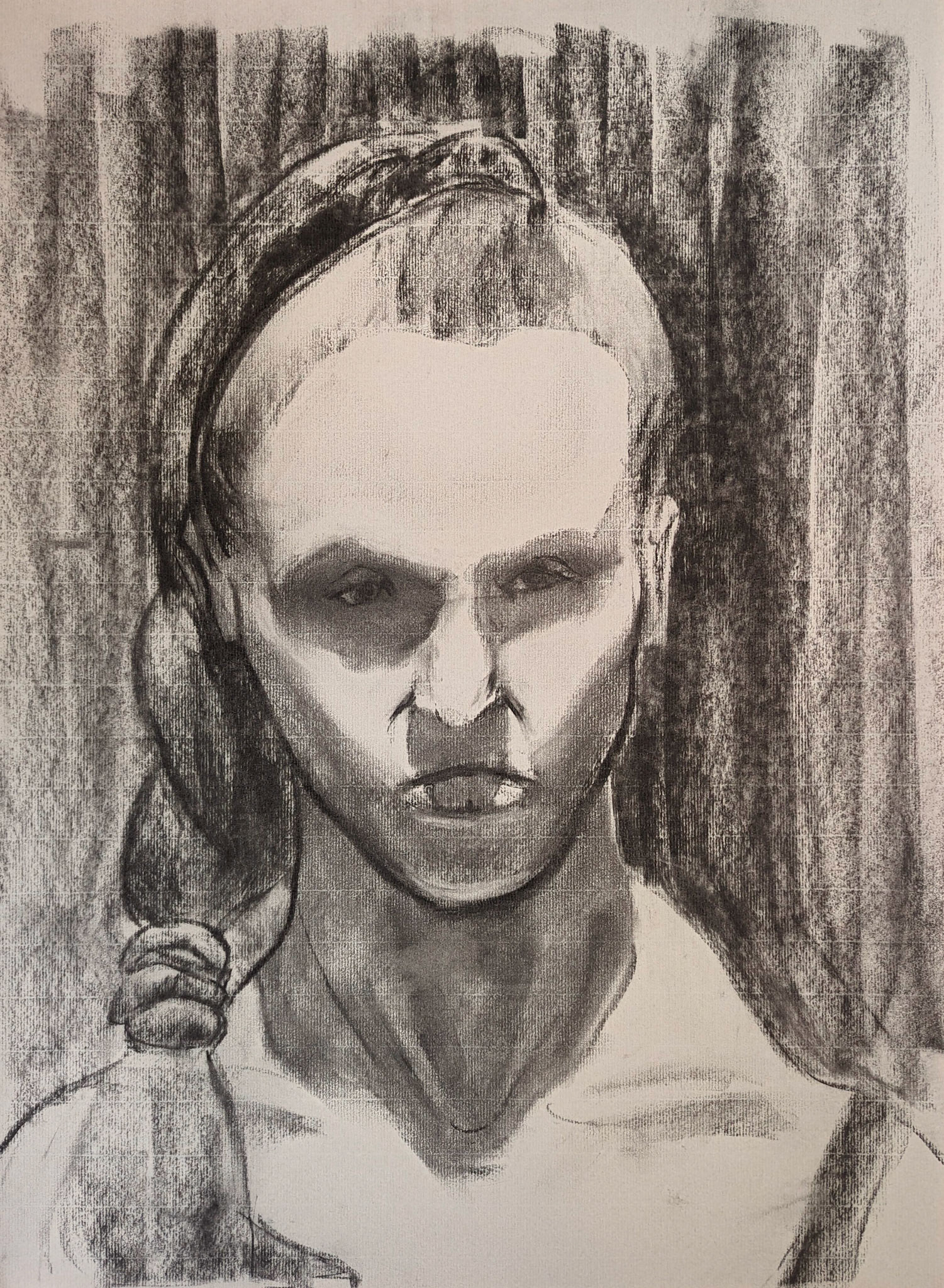 Charcoal on Charcoal Paper / 18" x 24"