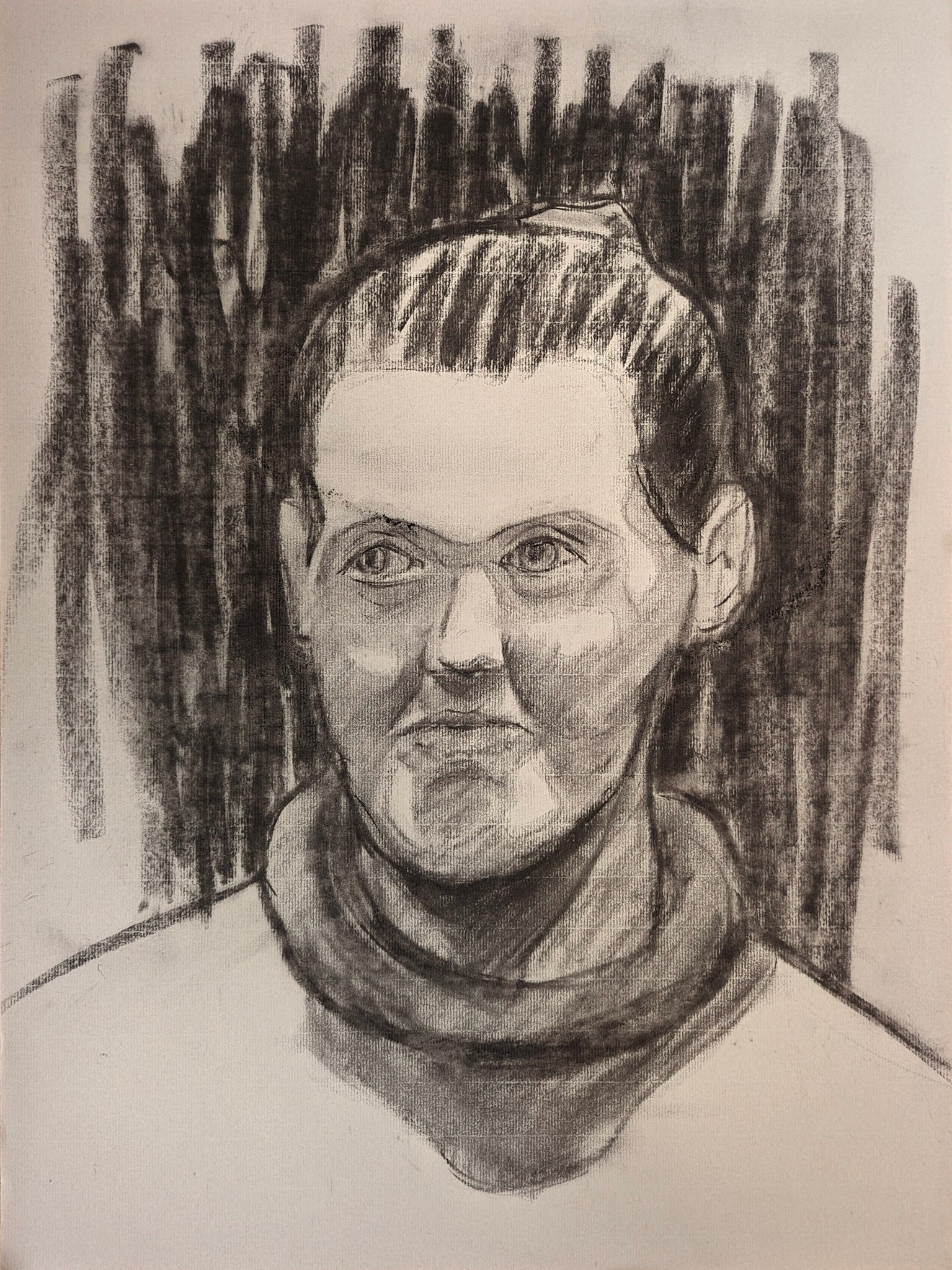 Charcoal on Charcoal Paper / 18" x 24"