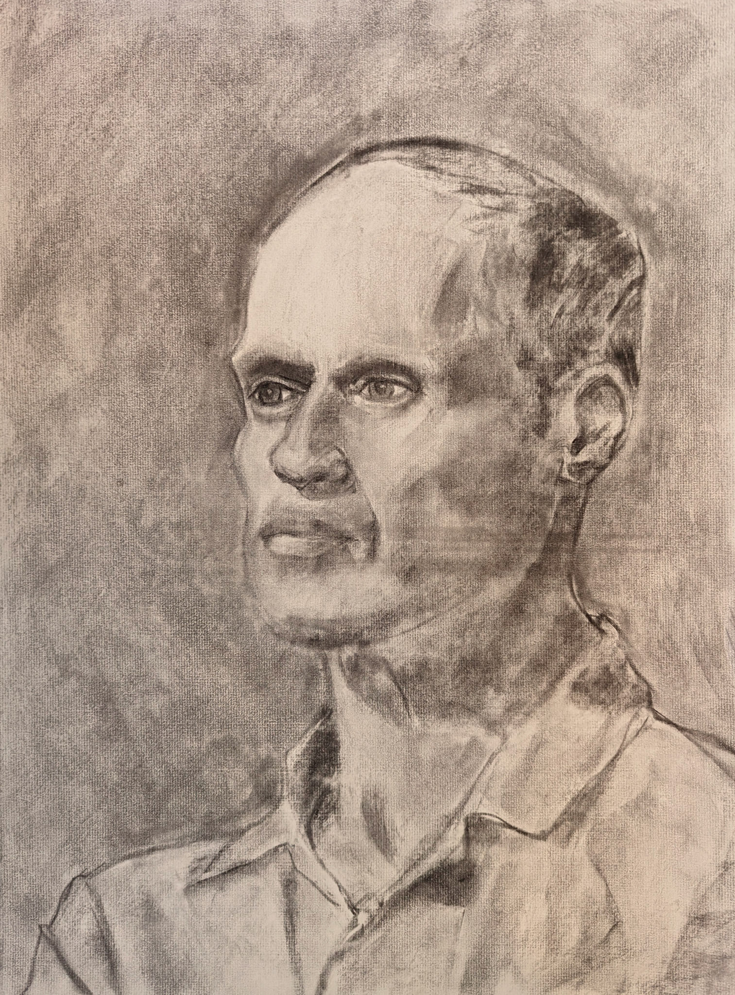 Charcoal on Charcoal Paper / 18" x 24"