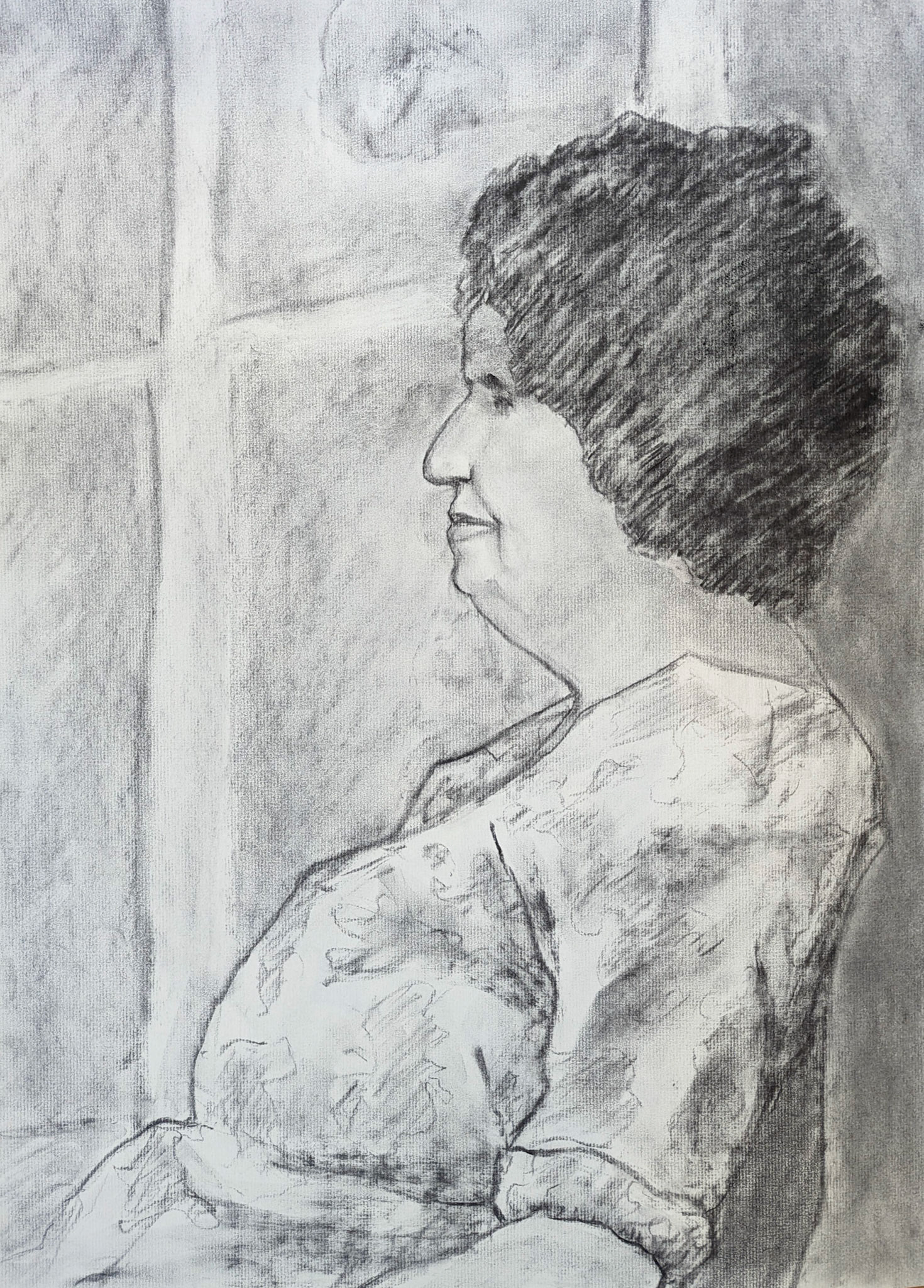 Charcoal on Charcoal Paper / 18" x 24"