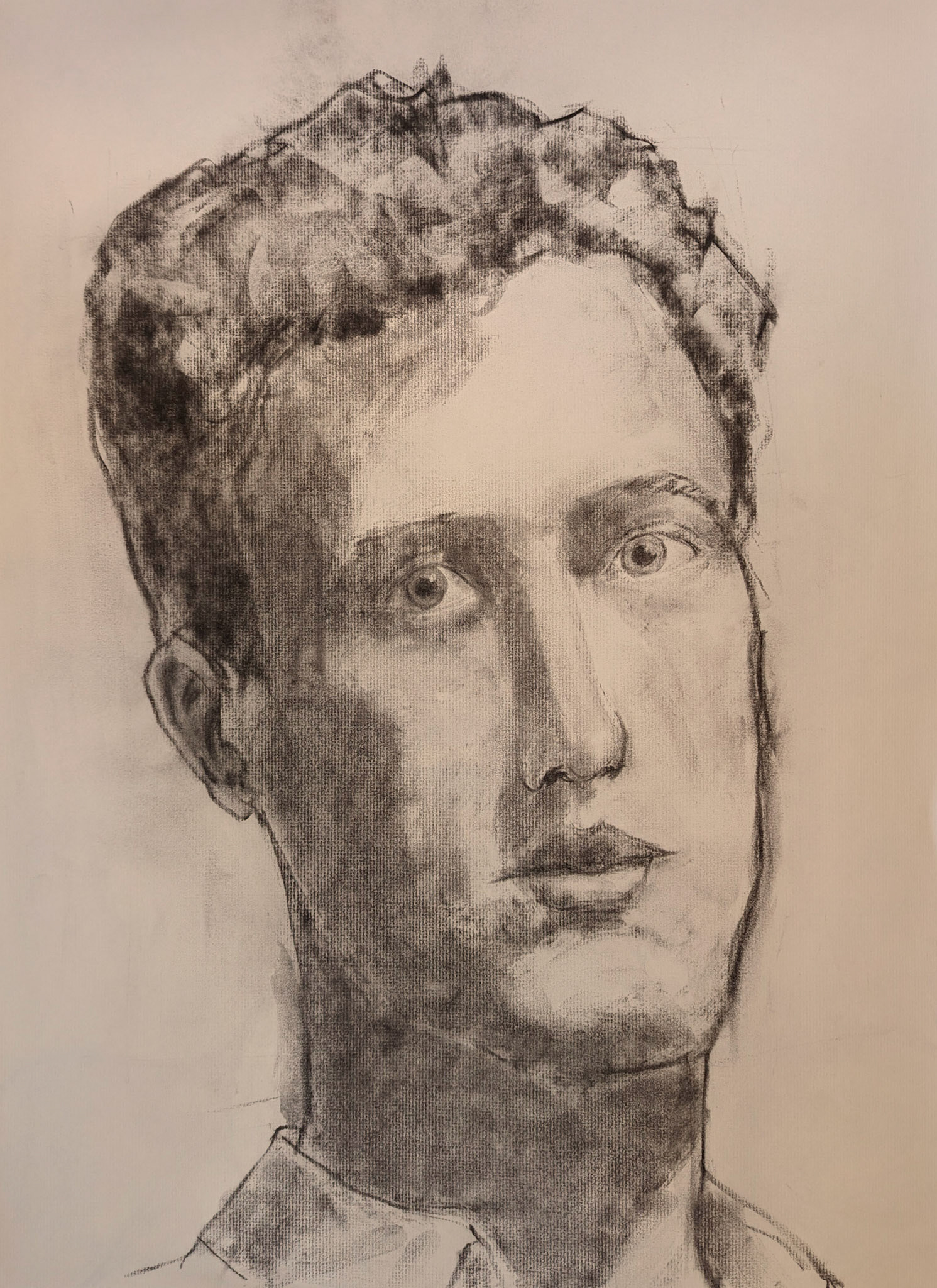 Charcoal on Charcoal Paper / 18" x 24"