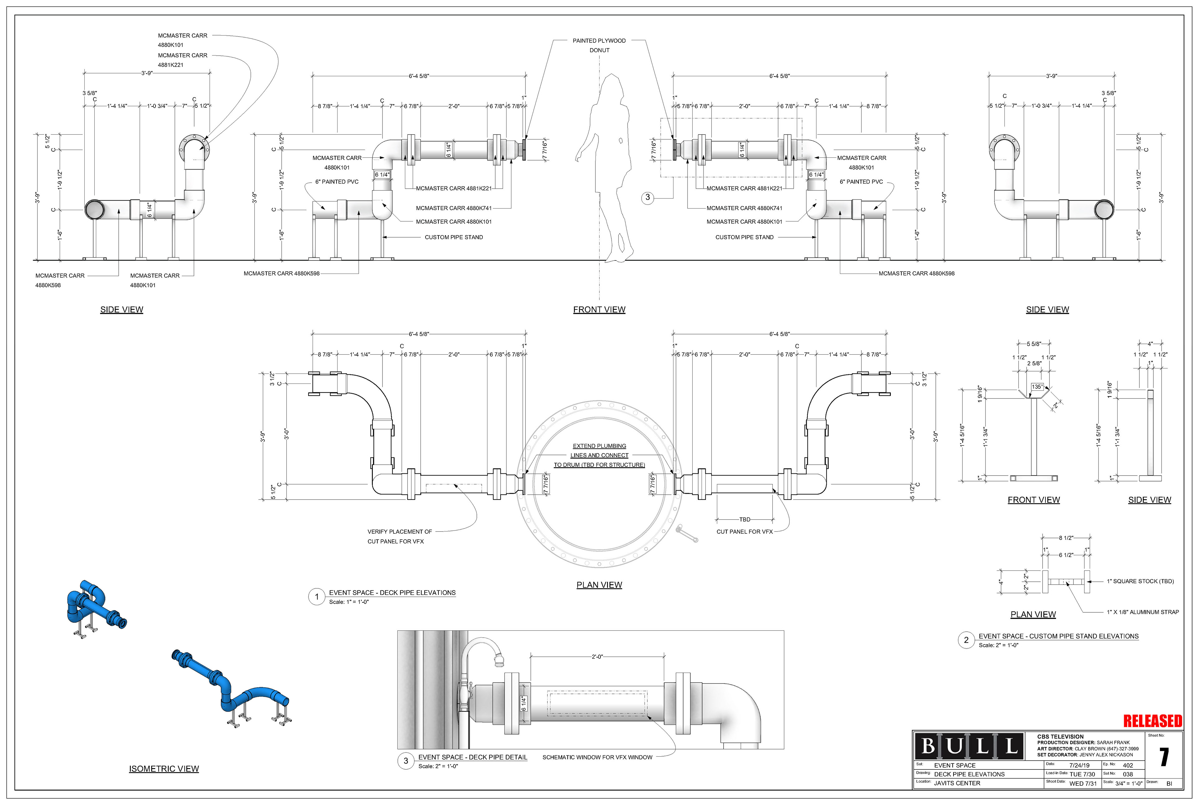 'Bull' Episode 402 / CBS / Production Design: Sarah Frank / Art Direction: Clay Brown / Vectorworks