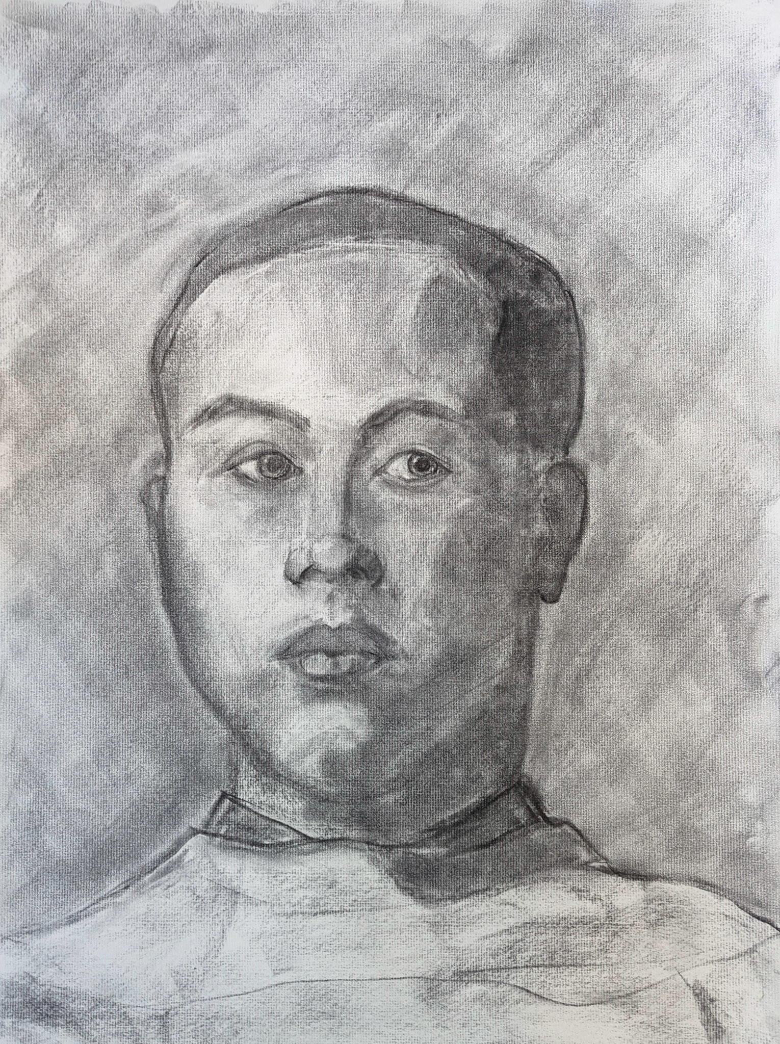 Charcoal on Charcoal Paper / 18" x 24"