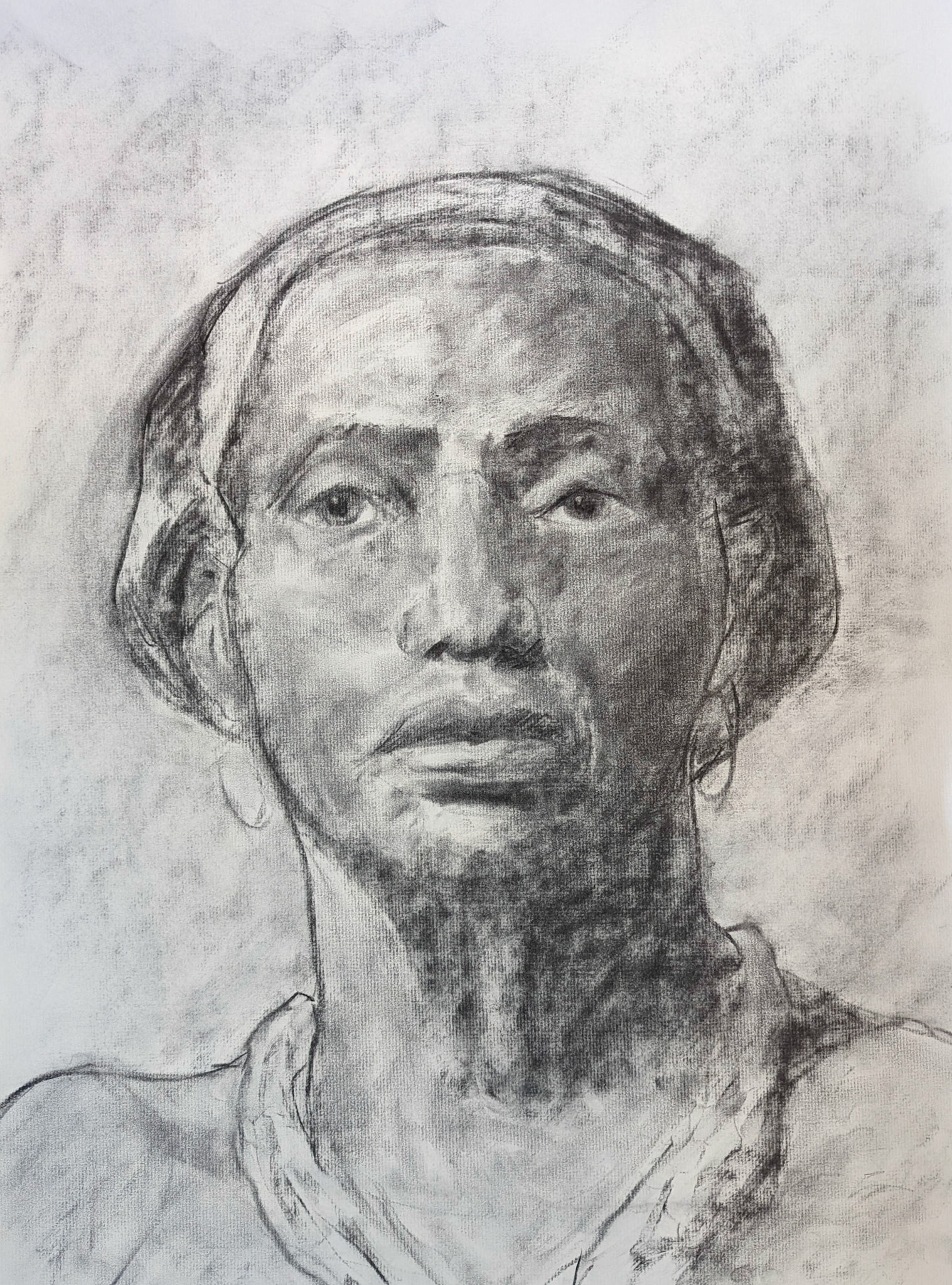 Charcoal on Charcoal Paper / 18" x 24"