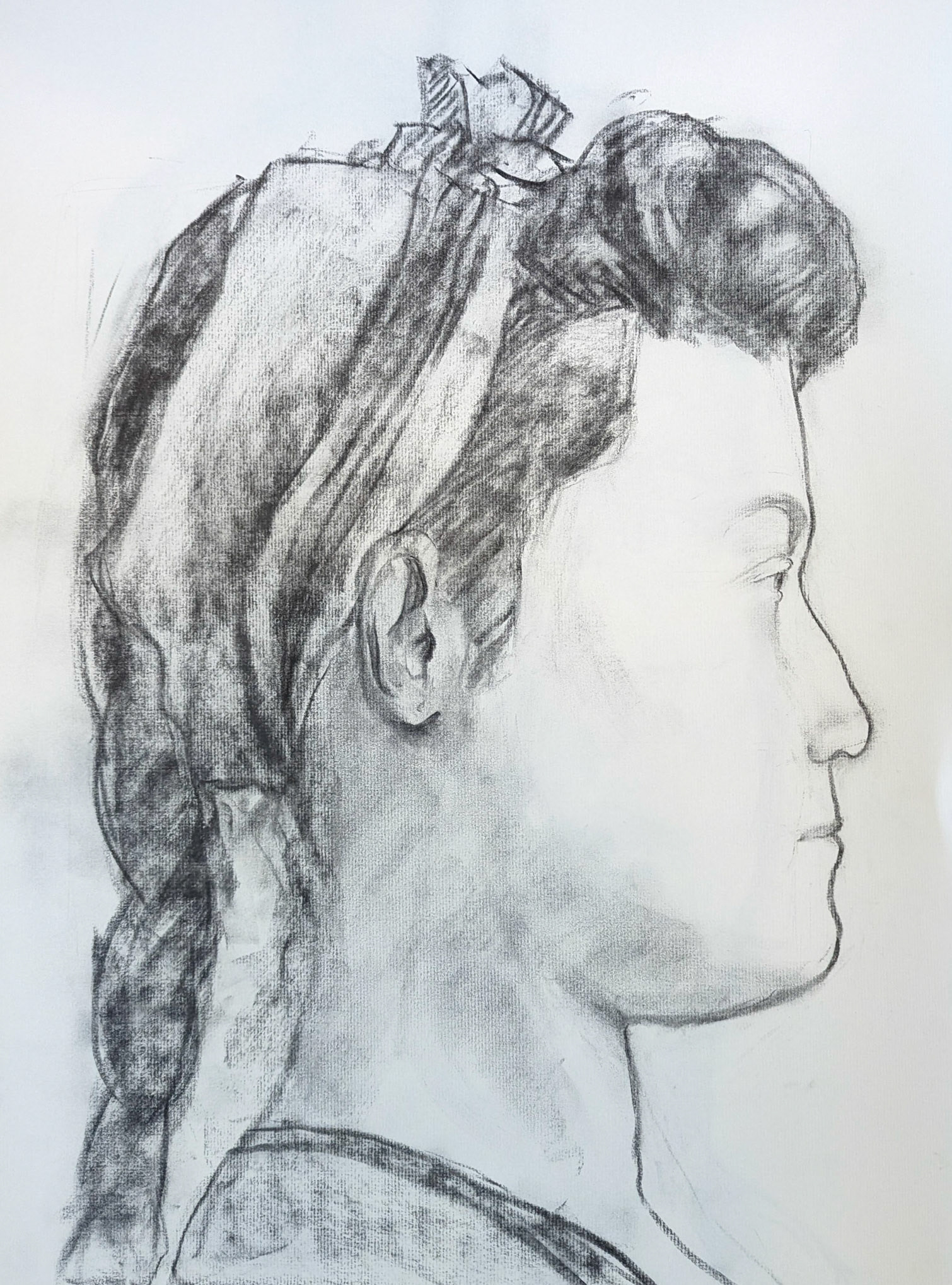 Charcoal on Charcoal Paper / 18" x 24"