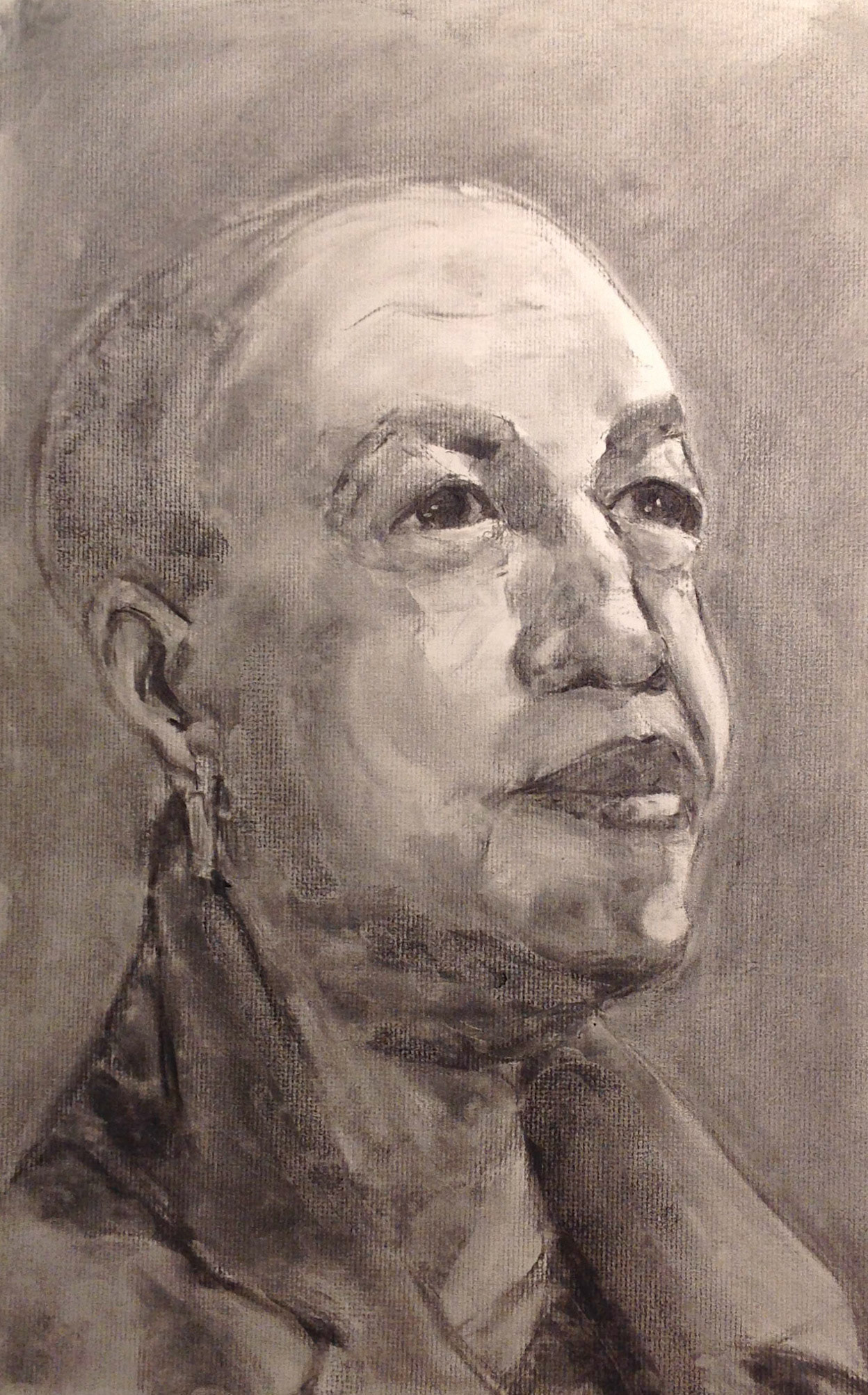 Charcoal on Charcoal Paper / 18" x 24"