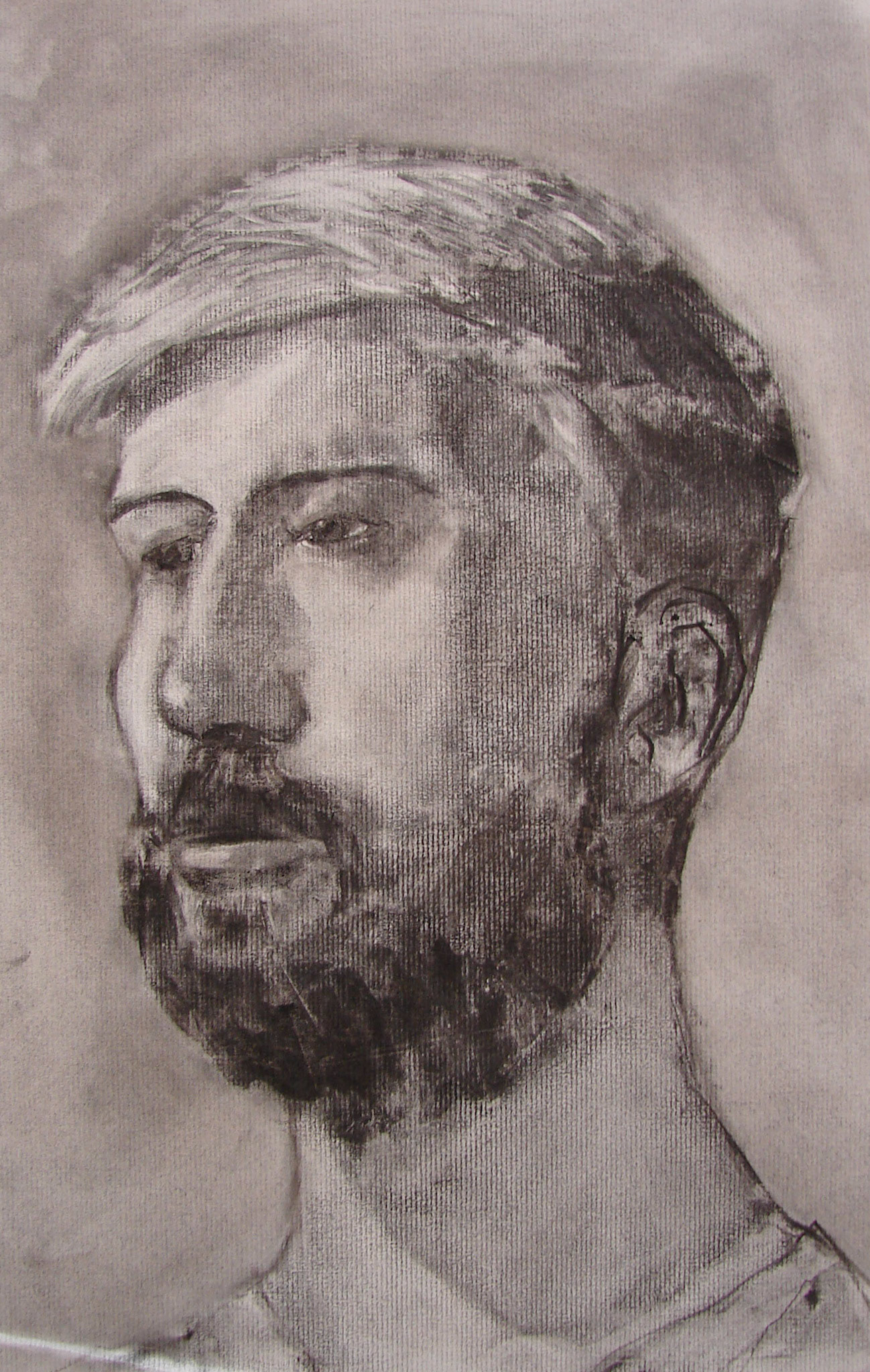 Charcoal on Charcoal Paper / 18" x 24"