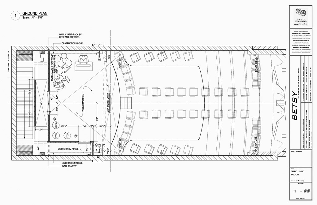 'Betsy!' / Pregones / Puerto Rican Travelling Theatre - Vectorworks Drafting