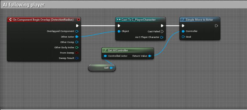 AI following player blueprint