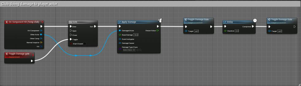 Club damage to player blueprint