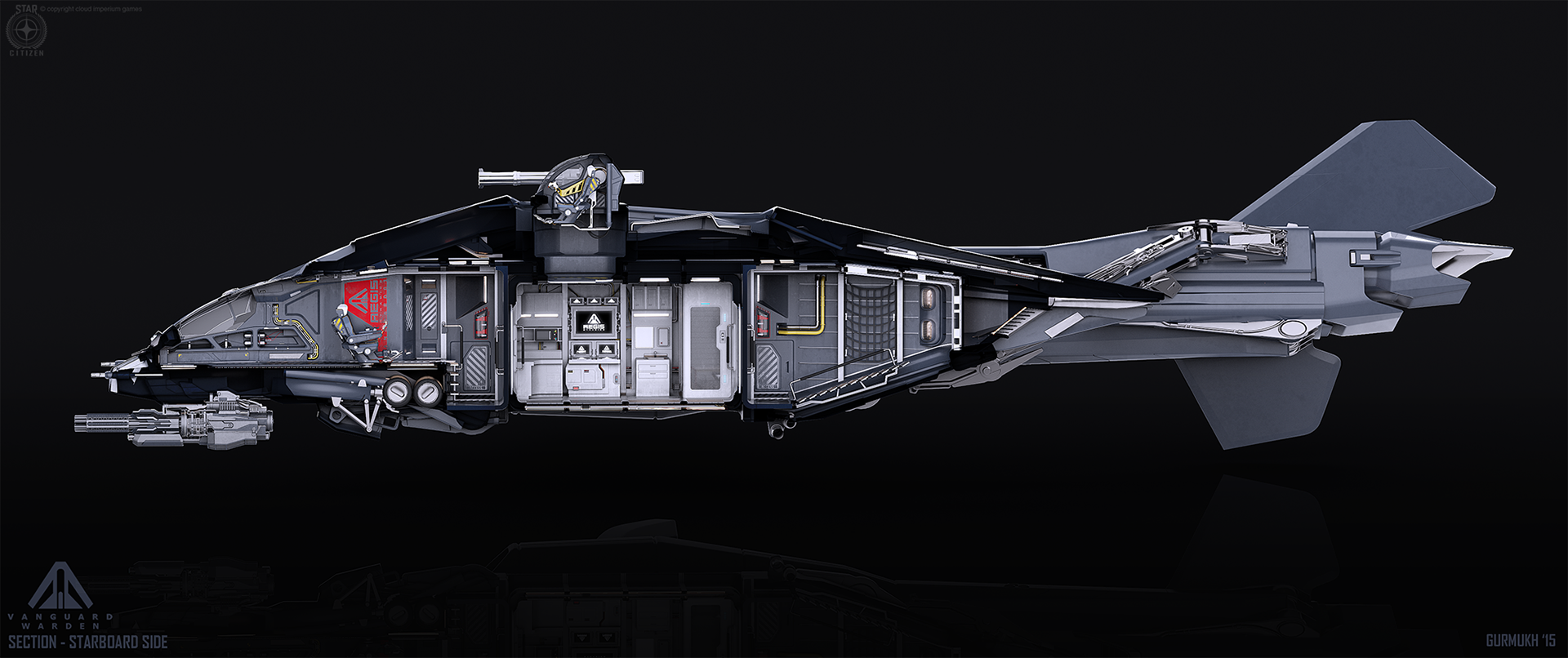 Gurmukh Bhasin - 3D Concept Designer - VANGUARD WARDEN - STAR CITIZEN