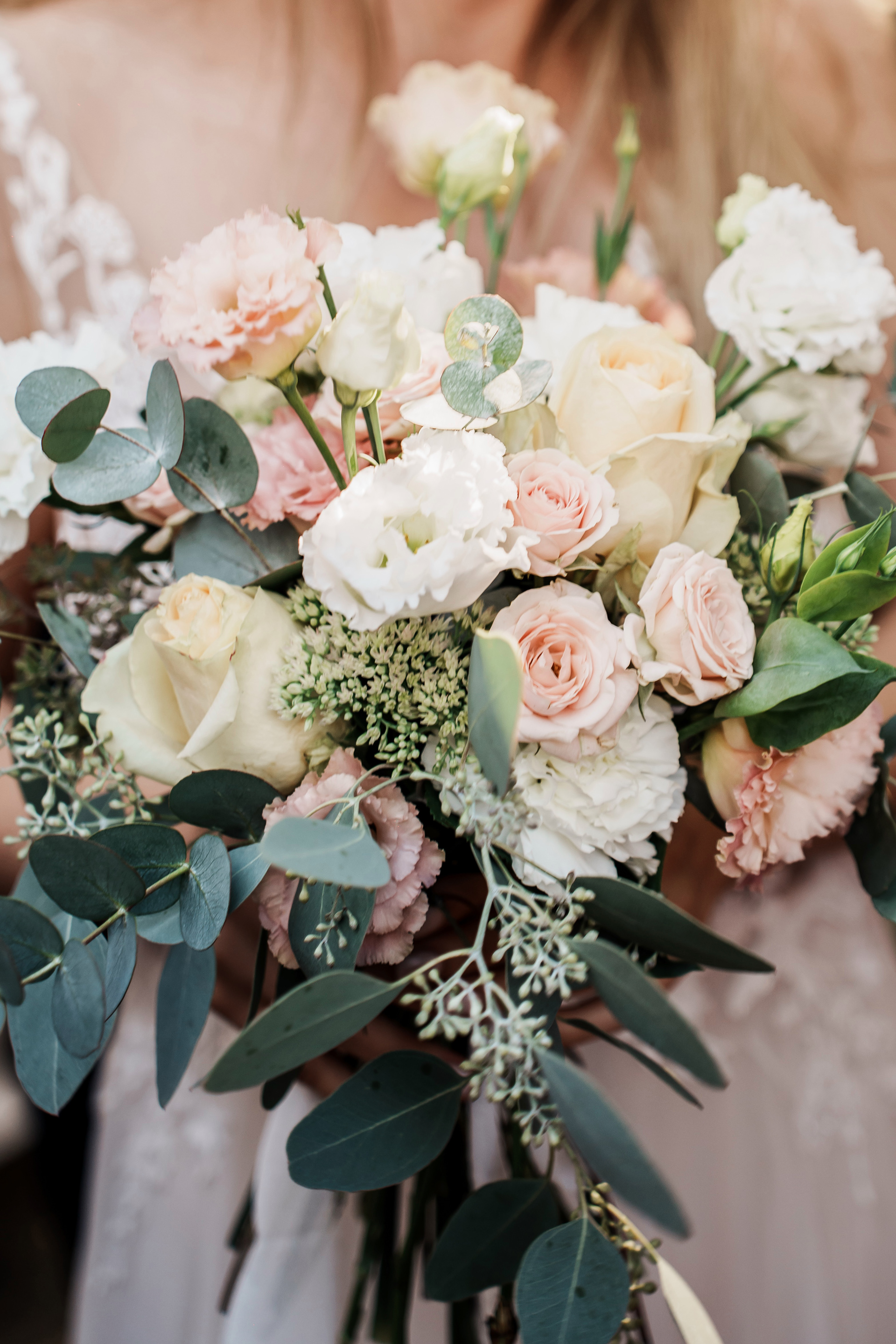 bouquet de la mariée, détail floral du mariage au Château de Flaugergues à Montpellier