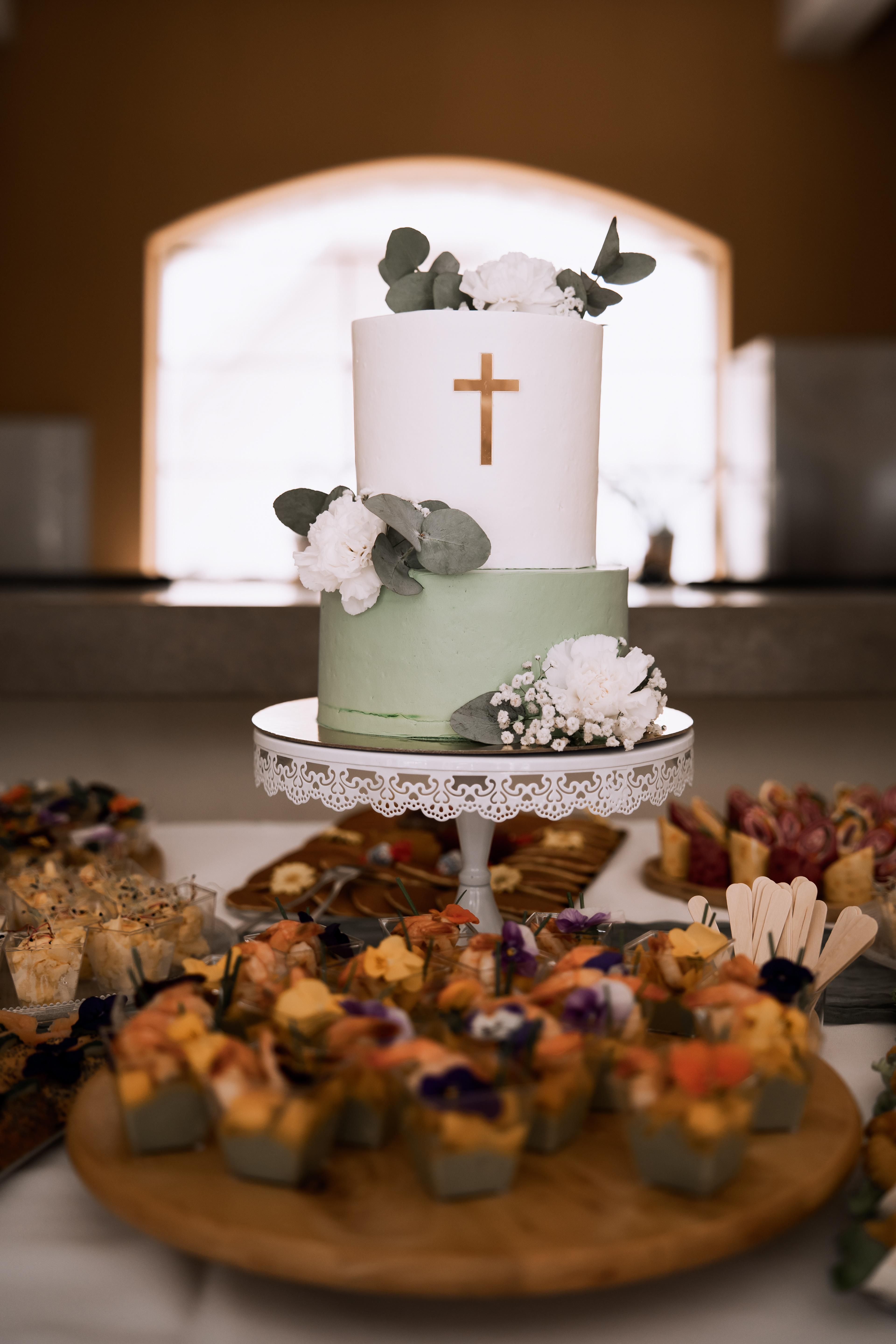 gâteau baptême Mèze Hérault détail décoration